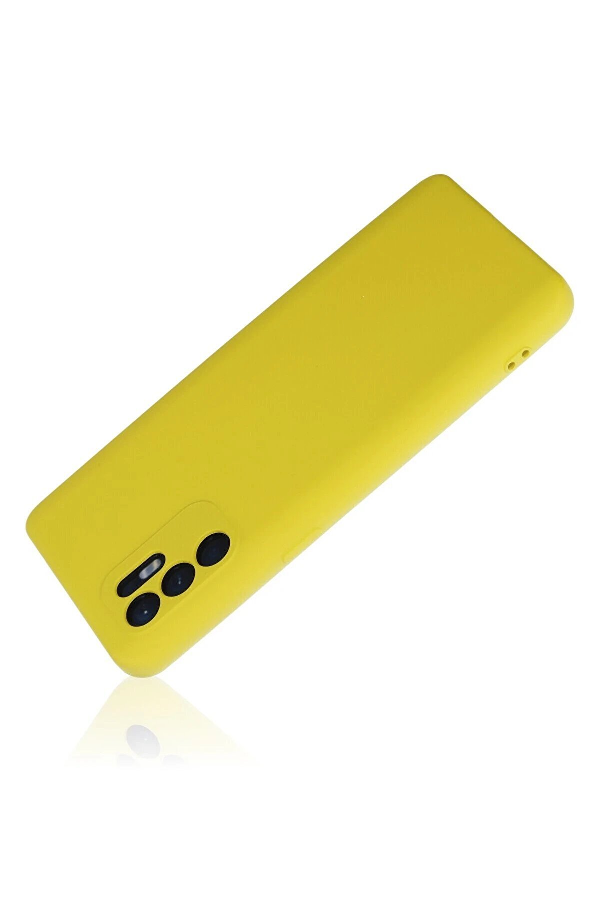 Oppo Reno 6 Kılıf Nano İçi̇ Kadi̇fe Si̇li̇kon - Sarı1 - Dropx3749-6890