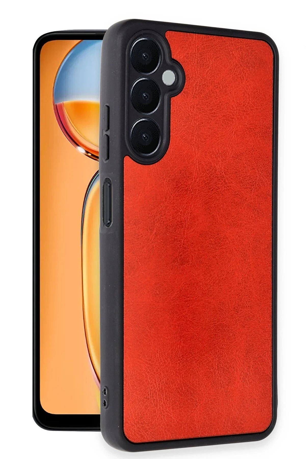 Samsung Galaxy A55 5G Kılıf Aras Deri̇ Kapak - Kırmızı - Dropx2553-5788