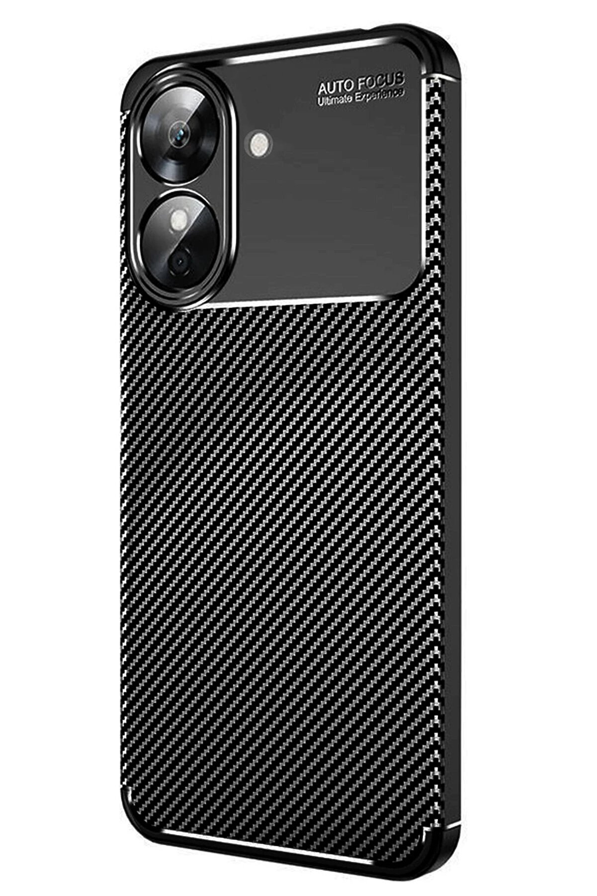 CepteToptan Realme Note 60 Kılıf Auto Focus Karbon Kapak - Siyah - DROPX3100-3577