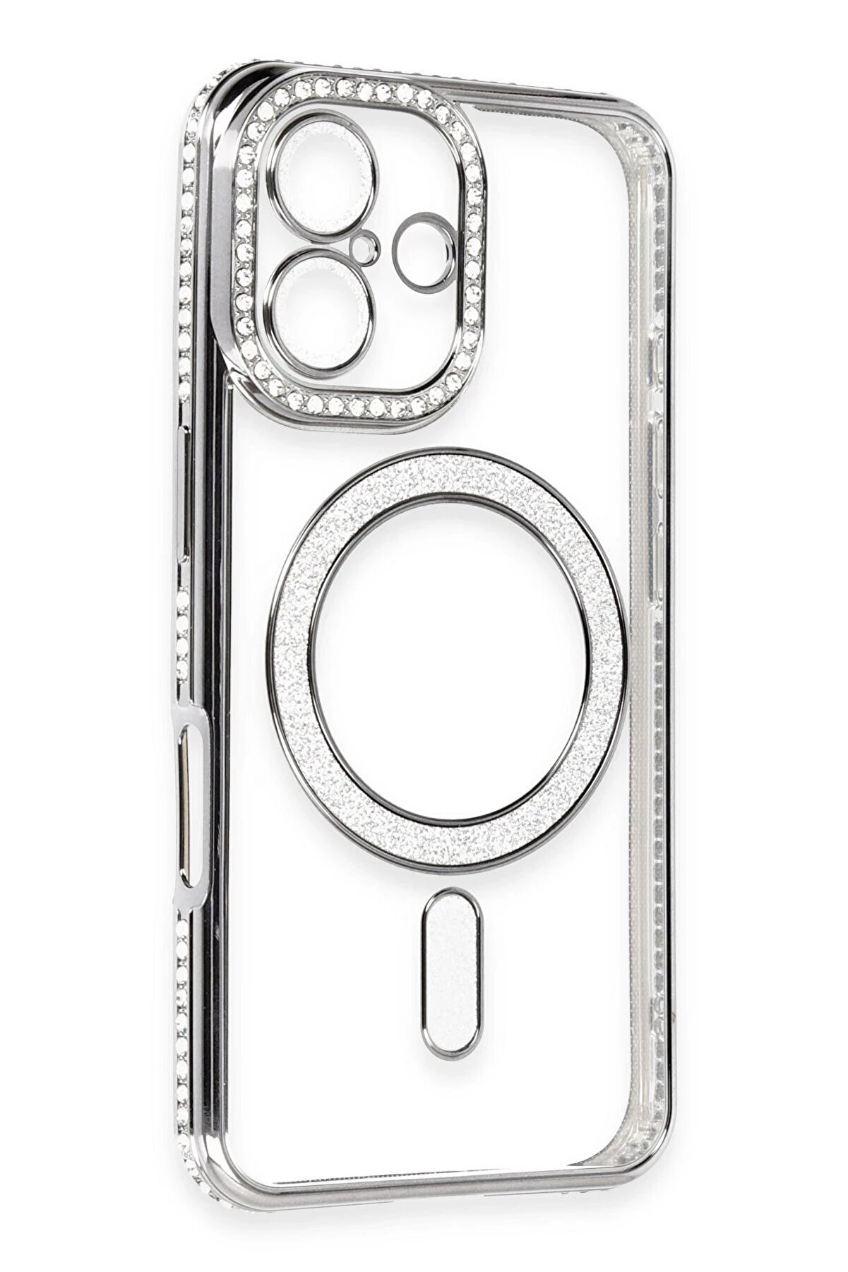 İphone 16 Kılıf Joke Si̇mli̇ Magneti̇csafe Kılıf - Gri̇ - Dropx8380-3986