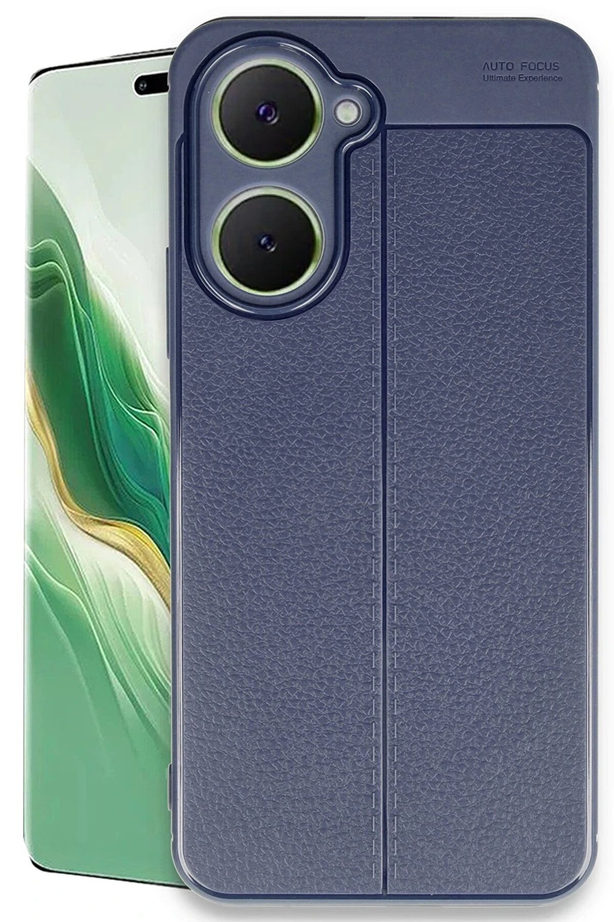 CepteToptan Vivo Y18 Kılıf Auto Focus Kapak - Lacivert - DROPX5967-2811