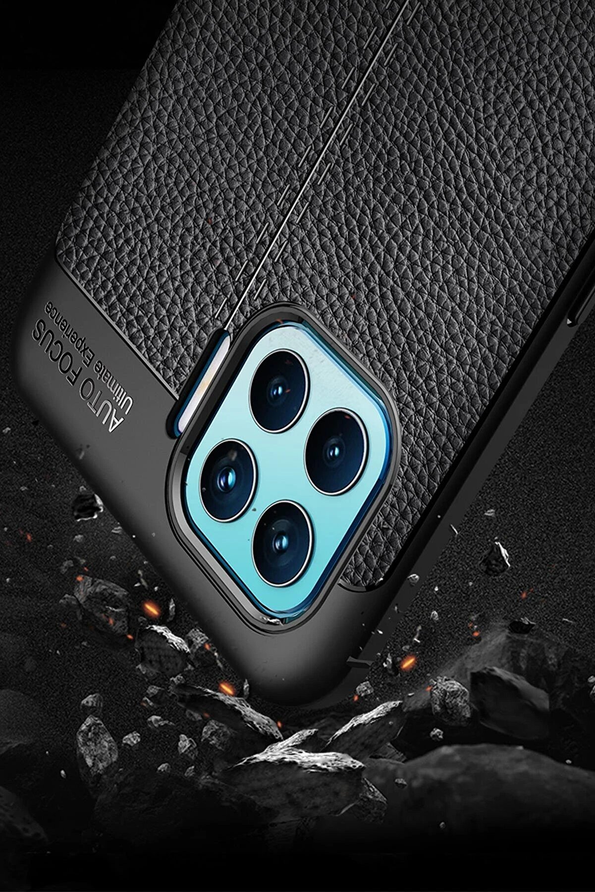 Oppo Reno 4 Li̇te Kılıf Auto Focus Kapak - Kırmızı - Dropx2059-1466