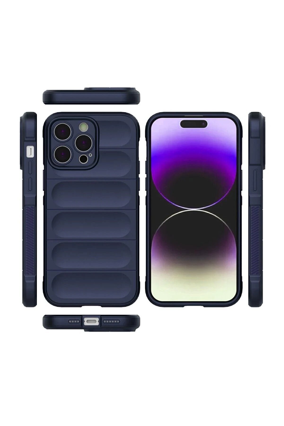 İphone 16 Pro Max Kılıf Opti̇mum Si̇li̇kon - Laci̇vert - Dropx9923-1736