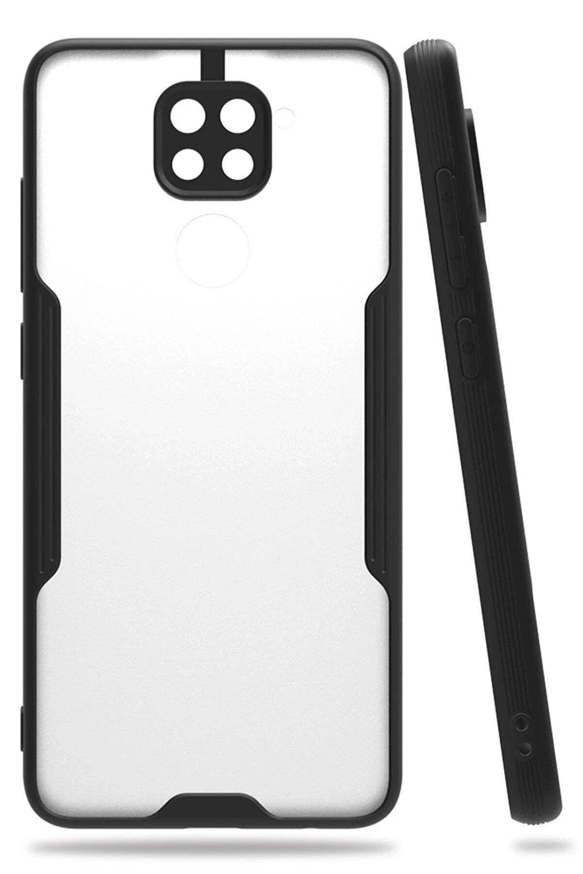 CepteToptan Xiaomi Redmi Note 9 Kılıf Platin Silikon - Siyah - DROPX6847-5611