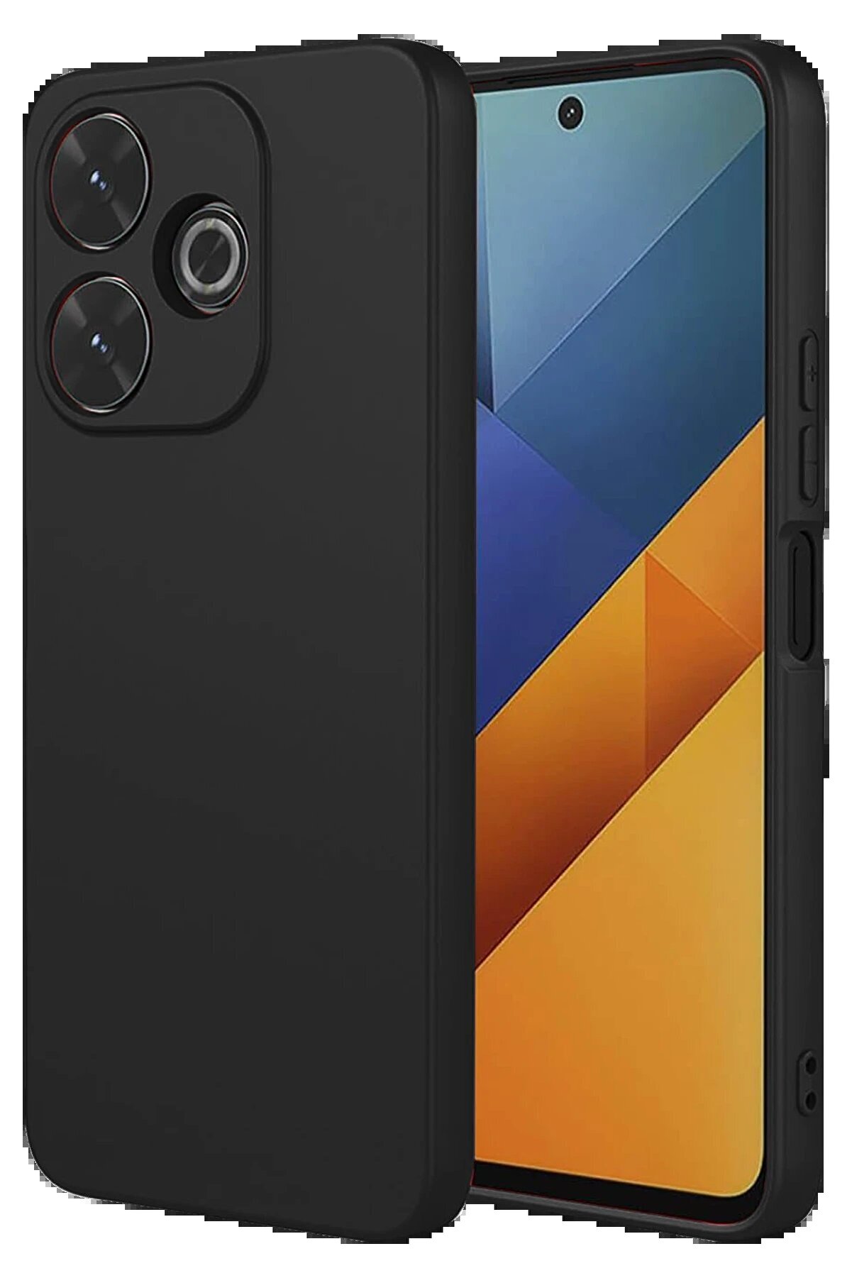 Xi̇aomi̇ Redmi̇ 13 4G Kılıf Nano İçi̇ Kadi̇fe Si̇li̇kon - Si̇yah - Dropx7885-6733