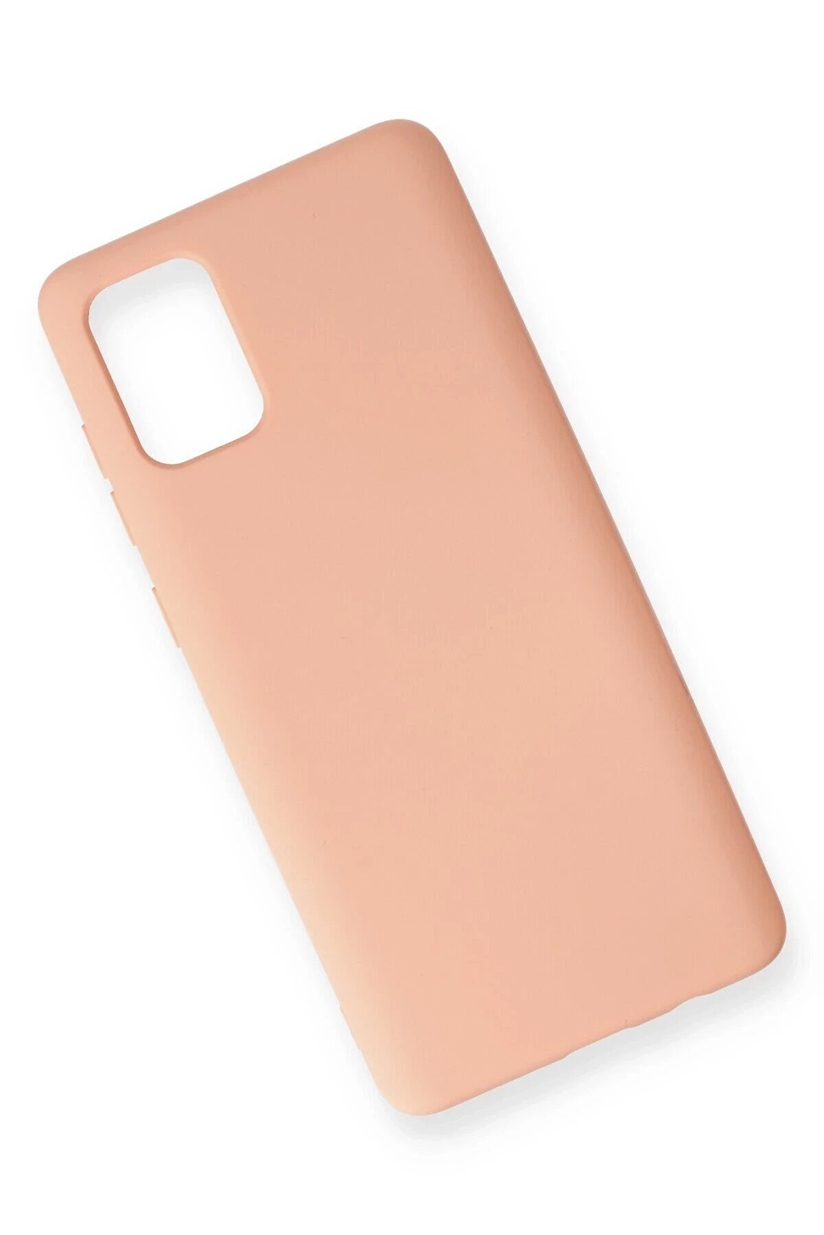 Samsung Galaxy A71 Kılıf Nano İ&ccedil;i̇ Kadi̇fe Si̇li̇kon - Pudra - Dropx7242-7715