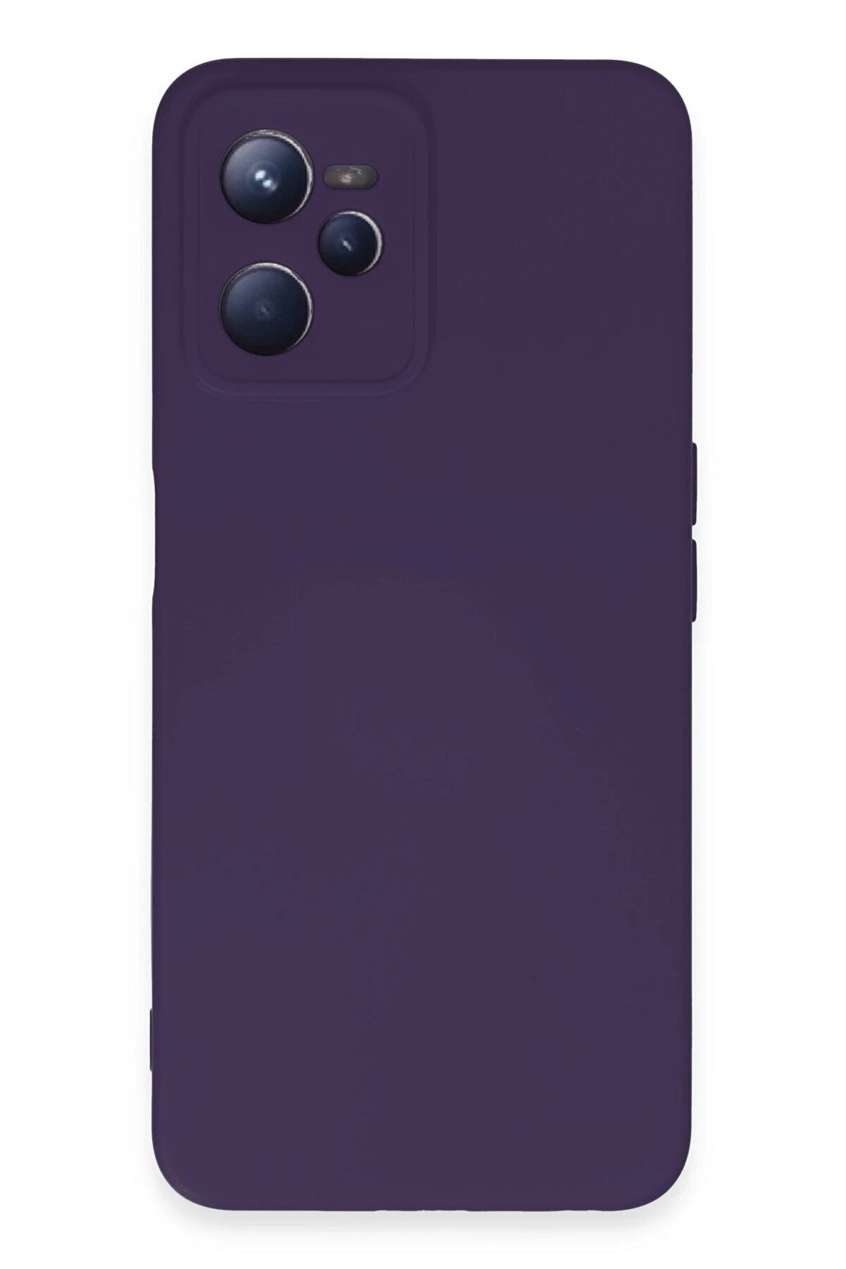 CepteToptan Realme C35 Kılıf Nano i&ccedil;i Kadife Silikon - Mor - DROPX6865-2378