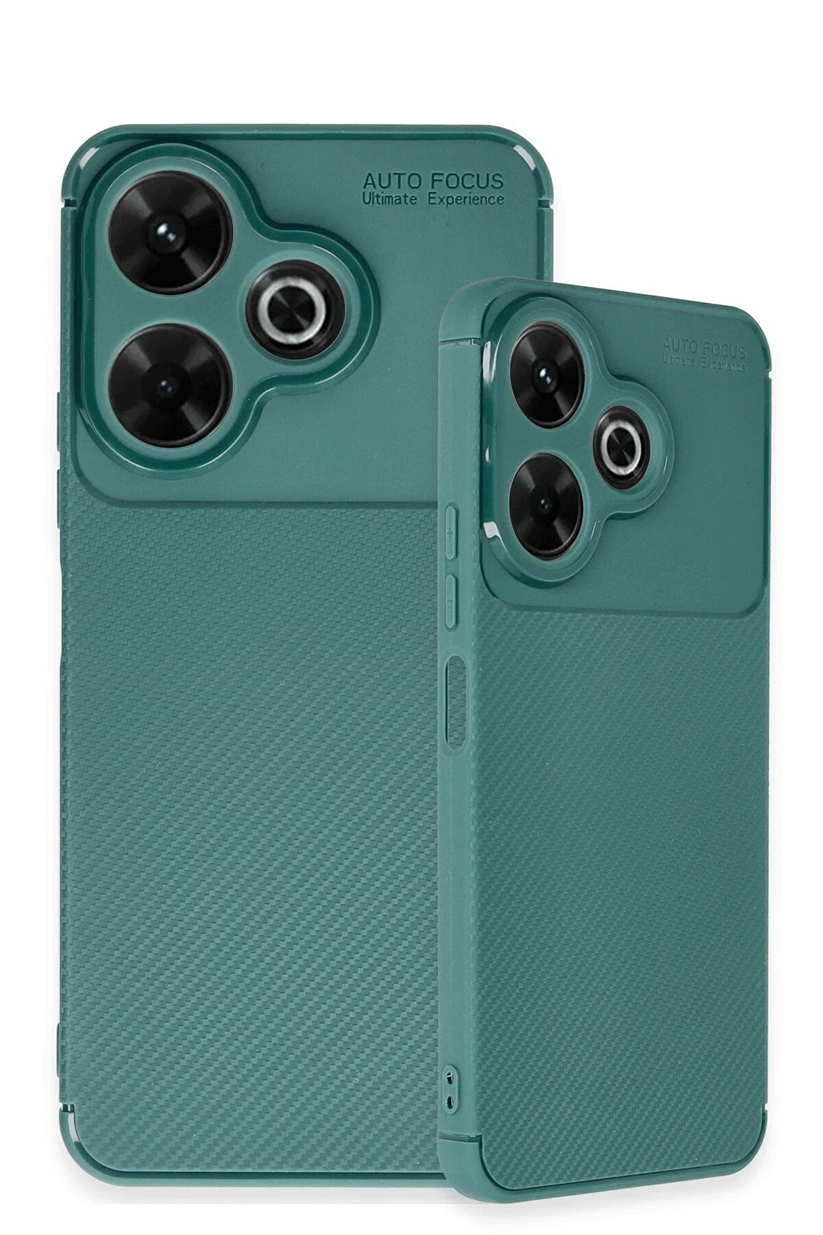 Xi̇aomi̇ Redmi̇ 13 4G Kılıf Auto Focus Karbon Kapak - Koyu Yeşi̇l - Dropx4796-8754