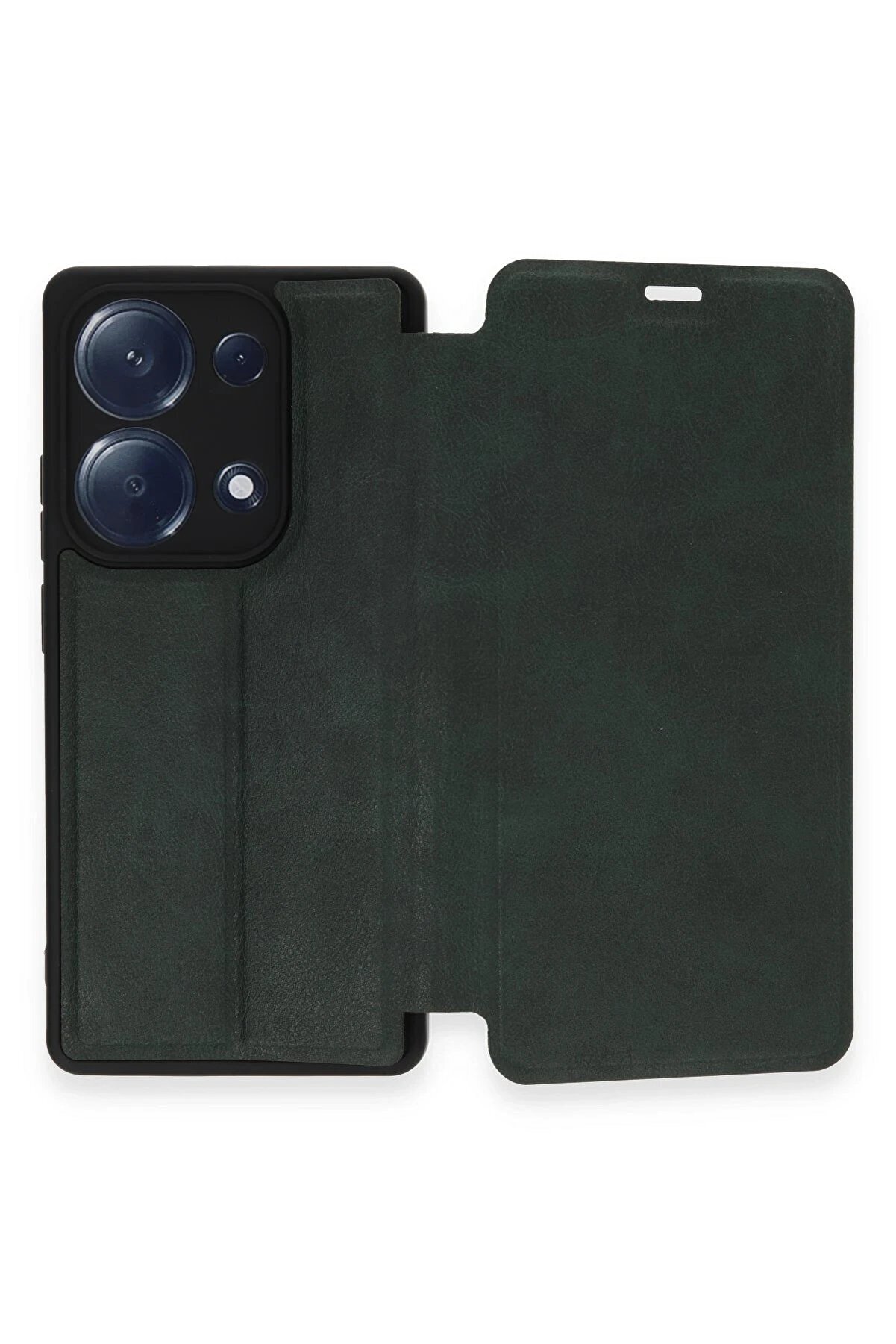 Xi̇aomi̇ Redmi̇ Note 13 Pro 4G Kılıf Fli̇p Cover - Koyu Yeşi̇l - Dropx2930-9729