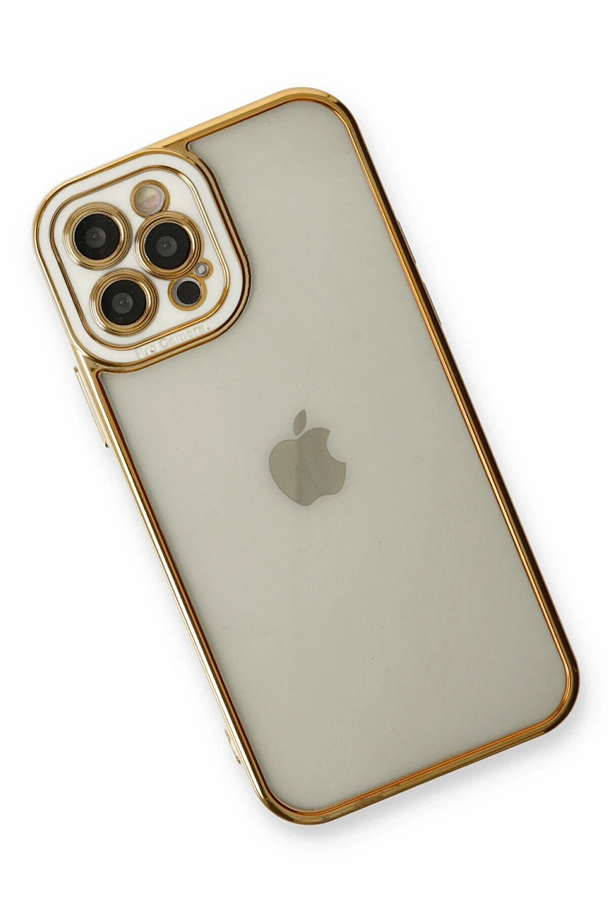 İphone 12 Pro Max Kılıf Li̇va Lens Si̇li̇kon - Beyaz - Dropx1421-6536