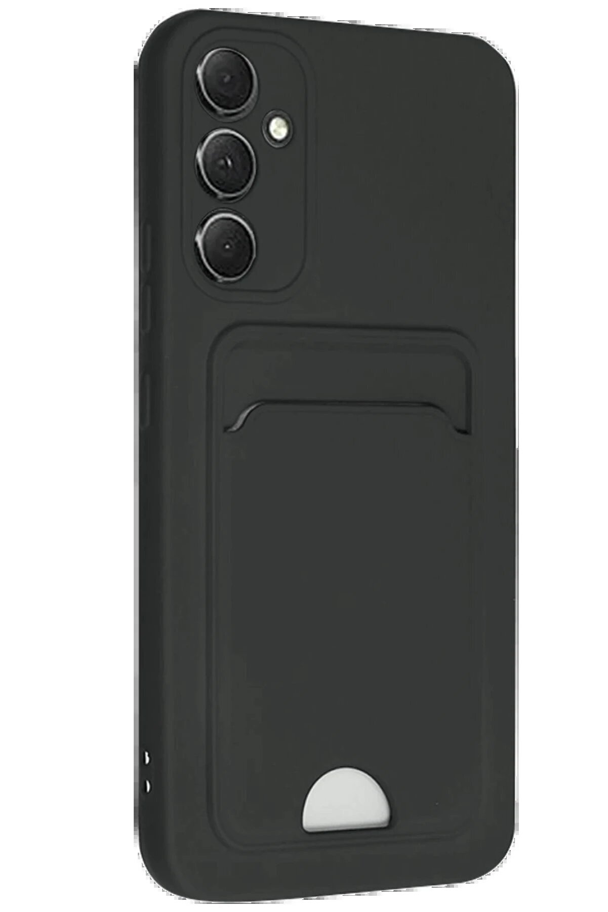 Samsung Galaxy S24 Fe Kılıf Kelvi̇n Kartvi̇zi̇tli̇ Si̇li̇kon - Si̇yah - Dropx2034-2349