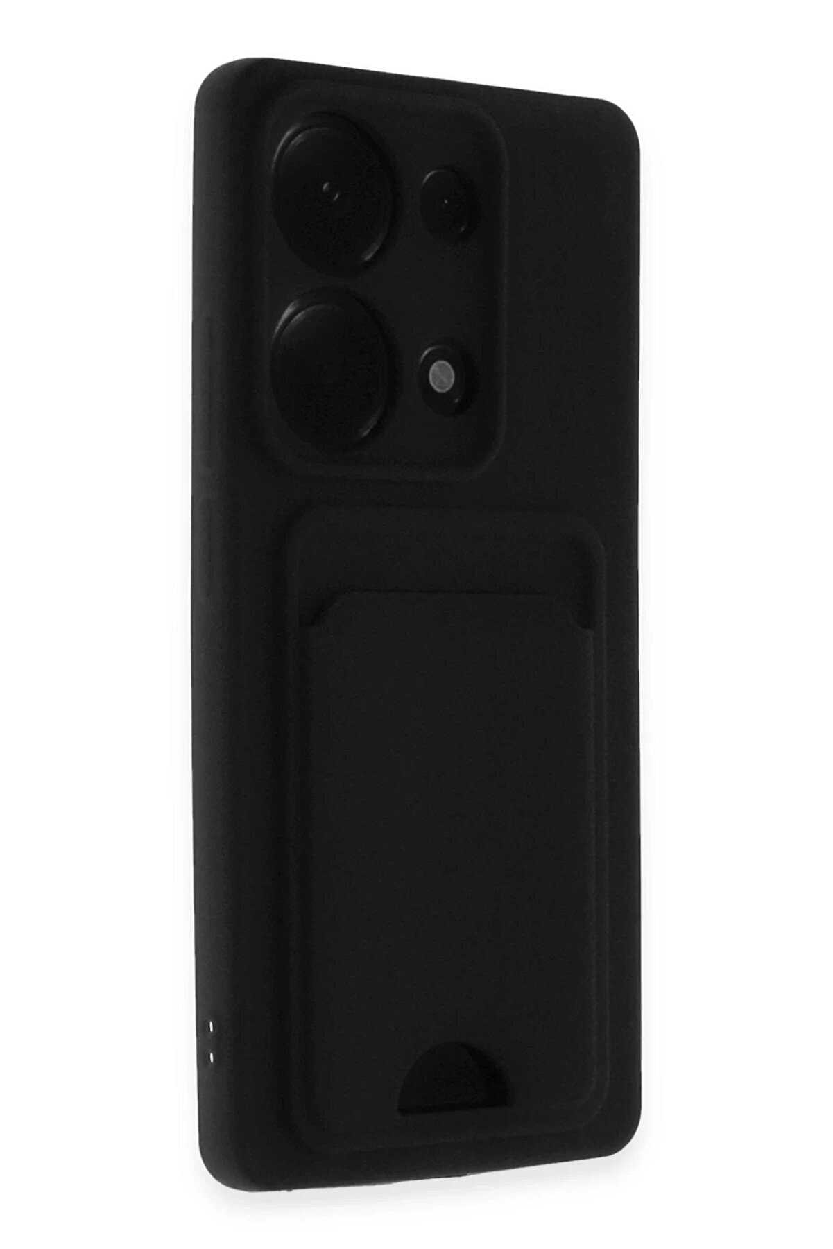 Xi̇aomi̇ Redmi̇ Note 13 Pro 4G Kılıf Kelvi̇n Kartvi̇zi̇tli̇ Si̇li̇kon - Si̇yah - Dropx9801-5444