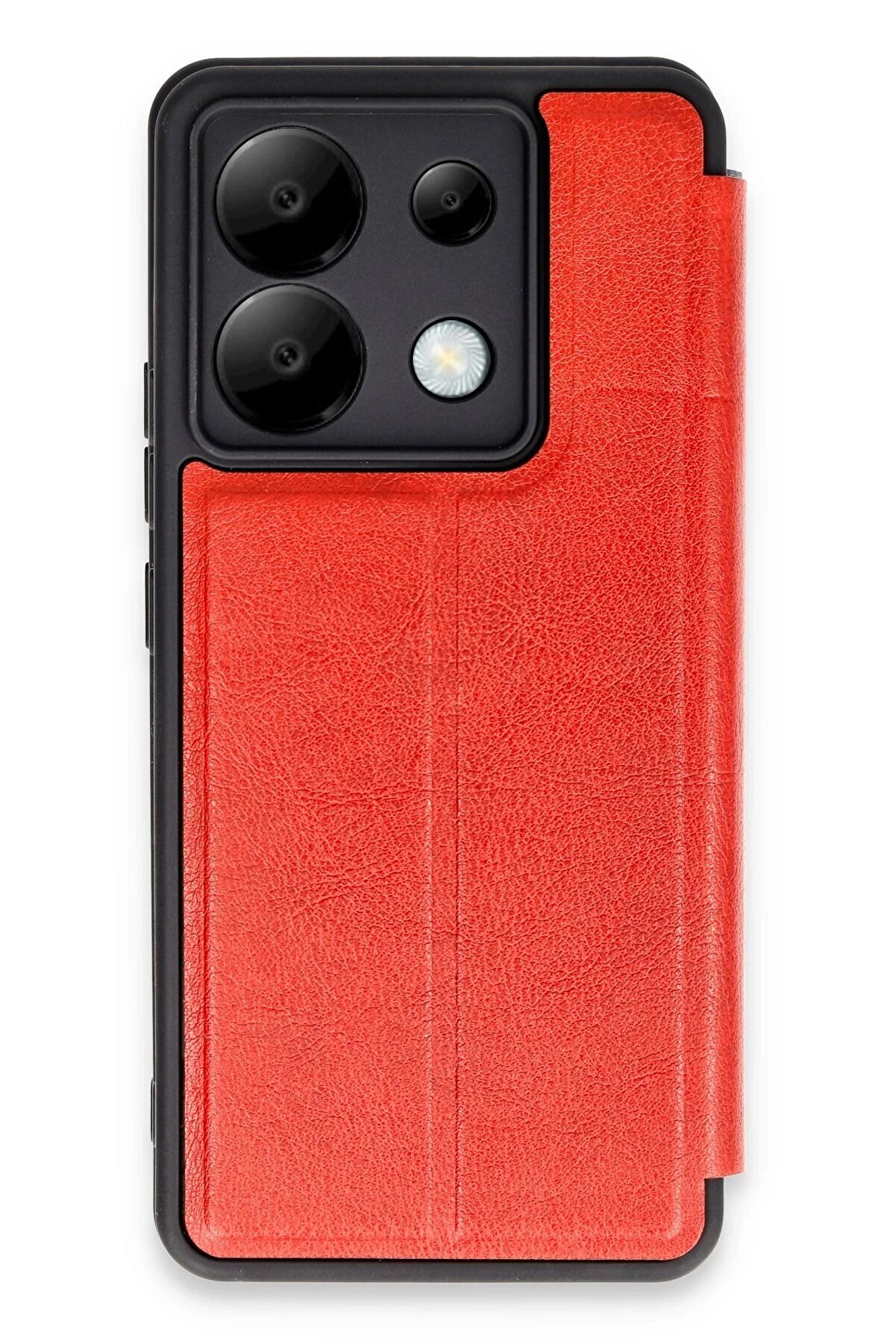 CepteToptan Xiaomi Redmi Note 13 Pro 5G Kılıf Flip Cover - Kırmızı - DROPX6688-9693