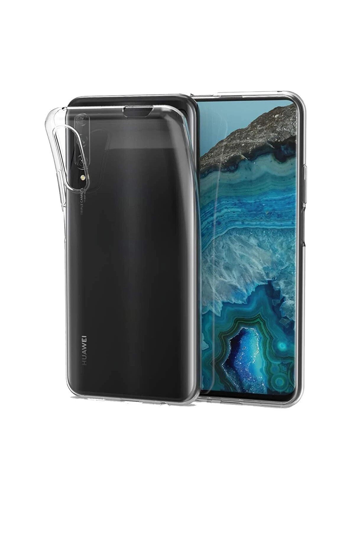 CepteToptan Huawei P Smart Pro / Y9S Kılıf Lüx Şeffaf Silikon - DROPX2194-6944