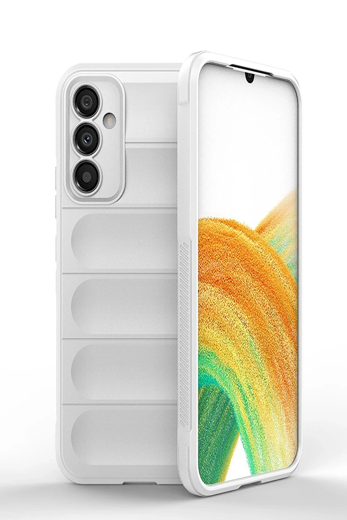 CepteToptan Samsung Galaxy A05S Kılıf Optimum Silikon - Krem - DROPX1735-7288