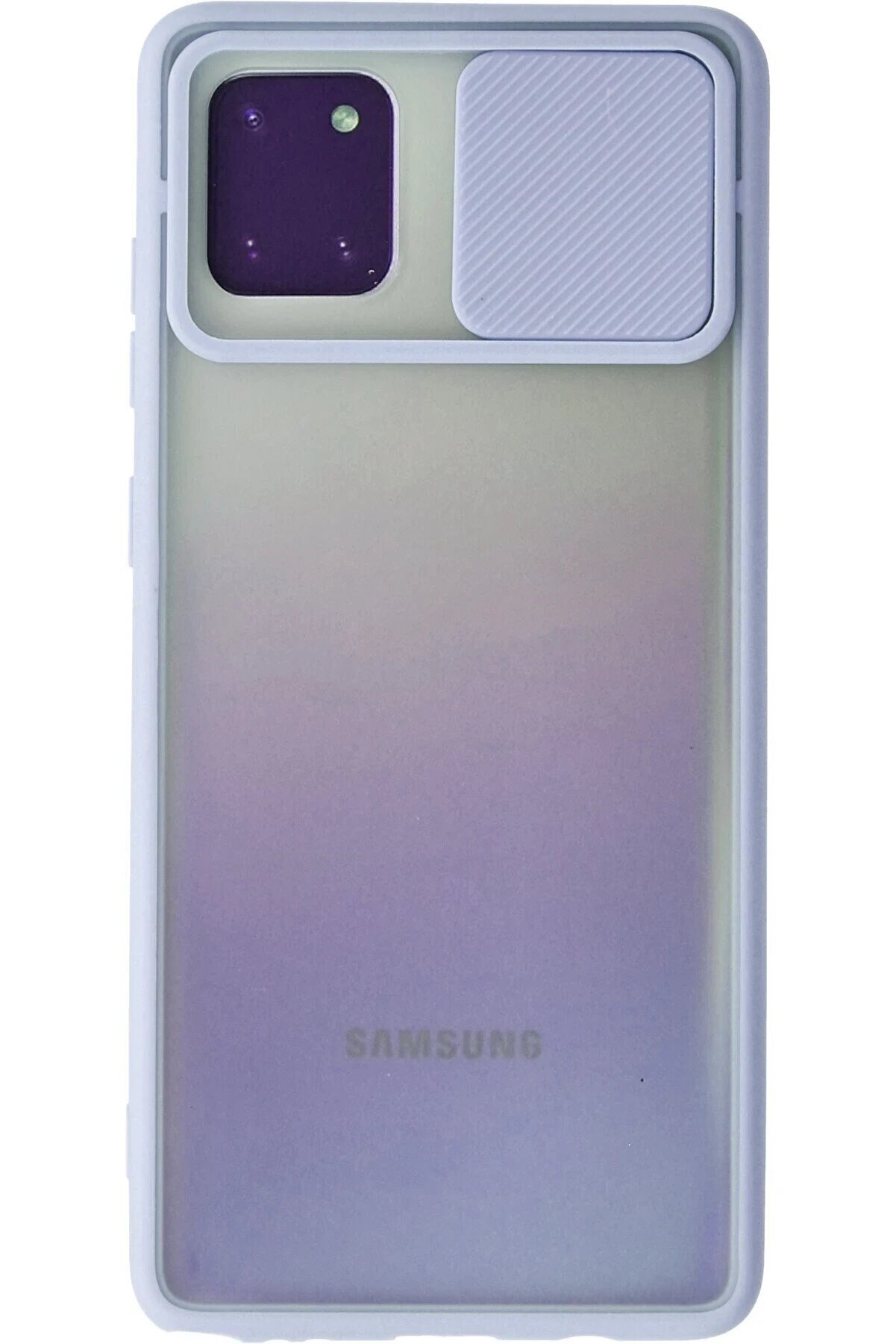CepteToptan Samsung Galaxy A81 / Note 10 Lite Kılıf Palm Buzlu Kamera Sürgülü Silikon - - DROPX7811-3346