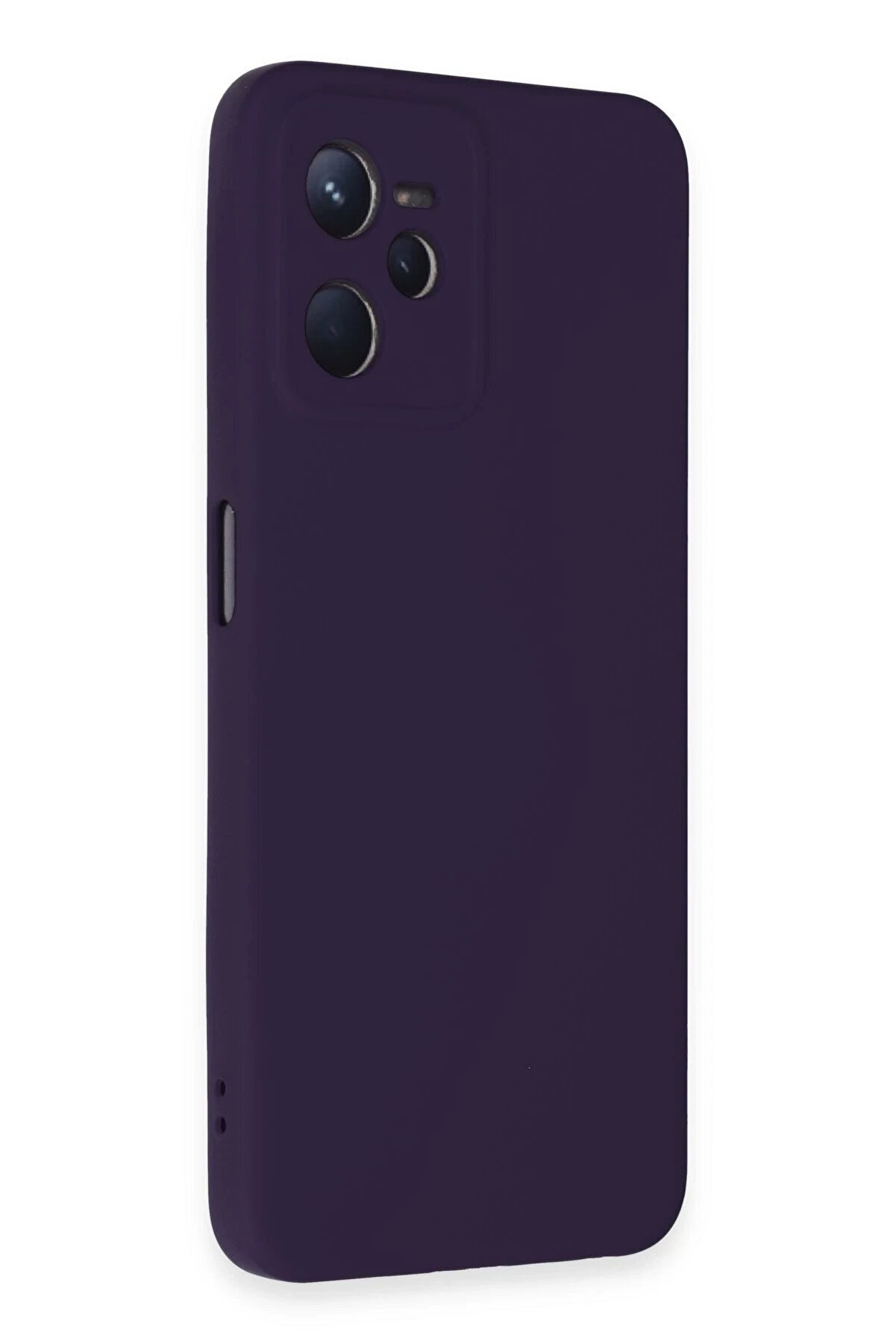 Realme C35 Kılıf Nano İ&ccedil;i̇ Kadi̇fe Si̇li̇kon - Mor - Dropx6865-2378