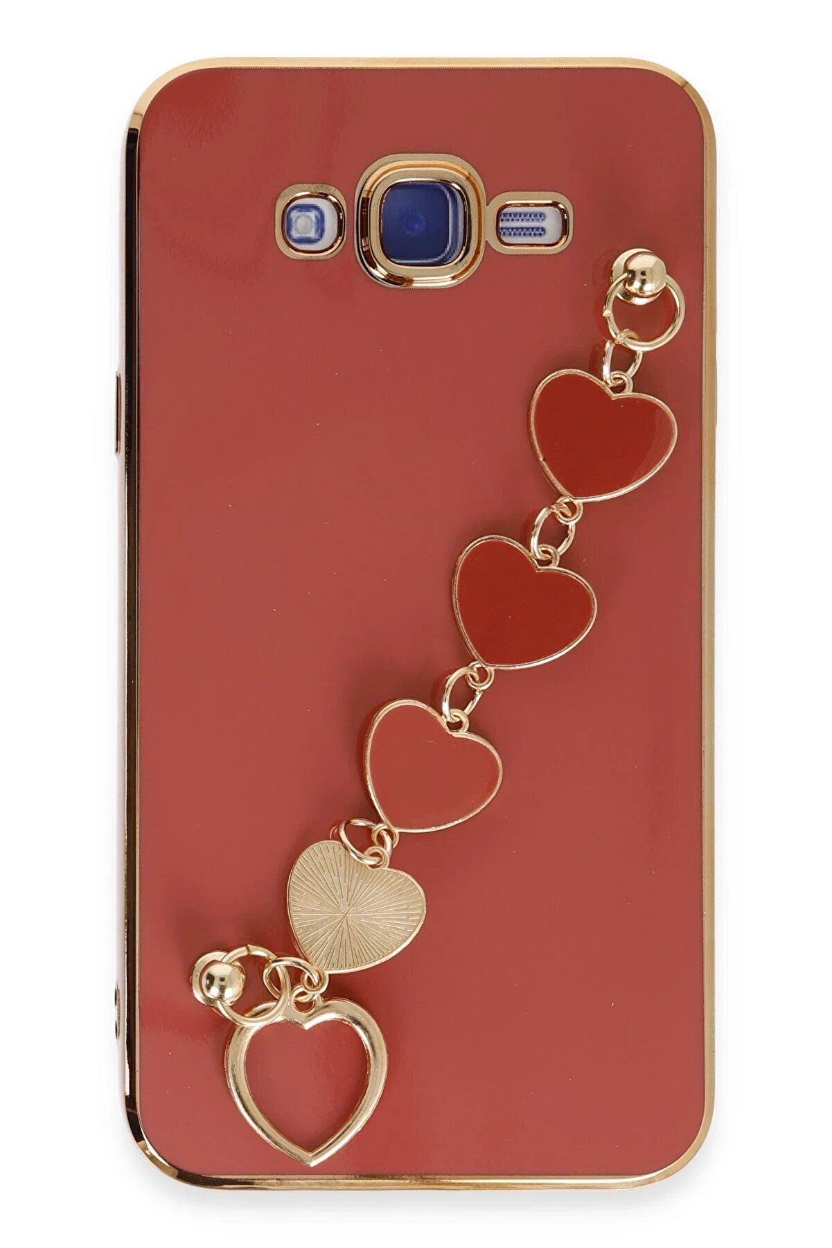 CepteToptan Samsung Galaxy J7 Kılıf Esila Silikon - Kırmızı - DROPX9096-3621