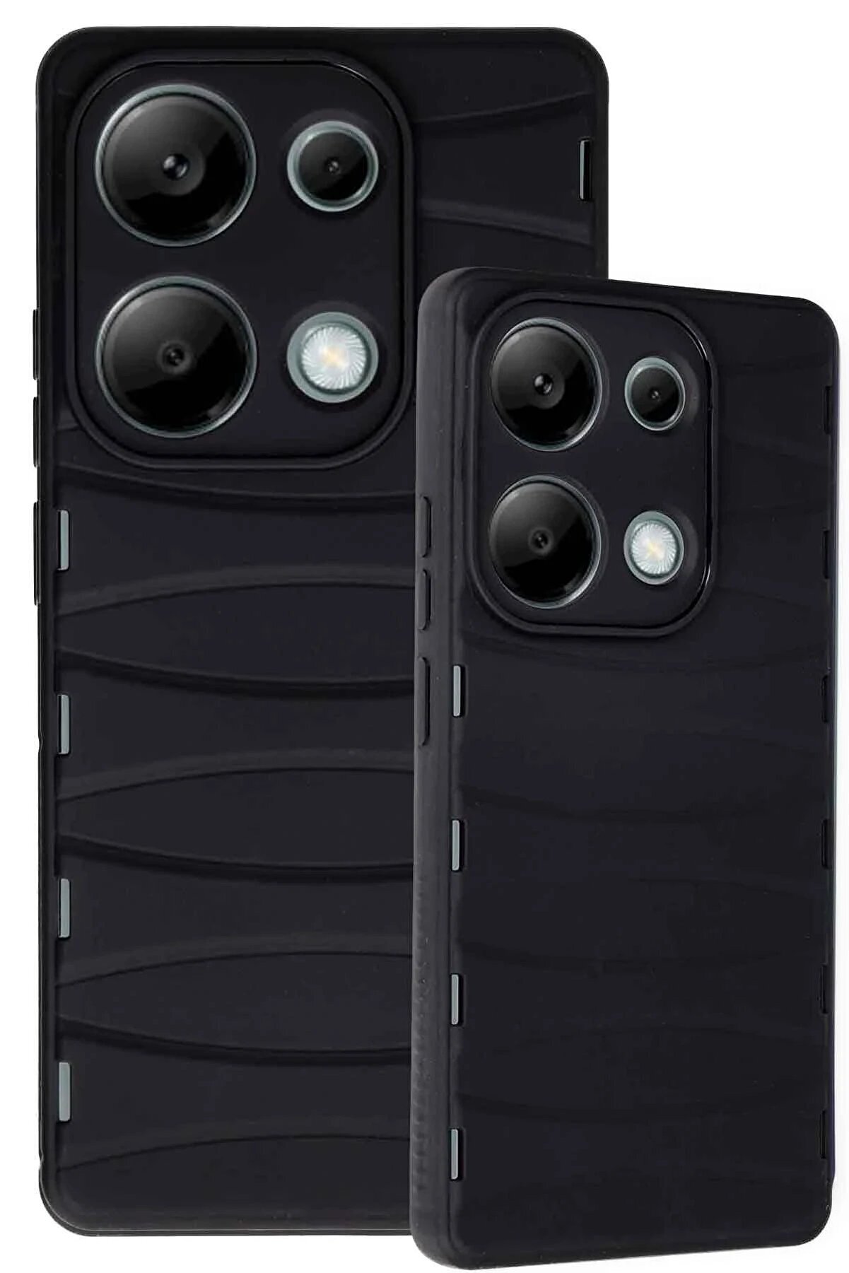 Xi̇aomi̇ Redmi̇ Note 13 Pro 4G Kılıf Bi̇bercas Si̇li̇kon Kapak - Si̇yah - Dropx6068-5859