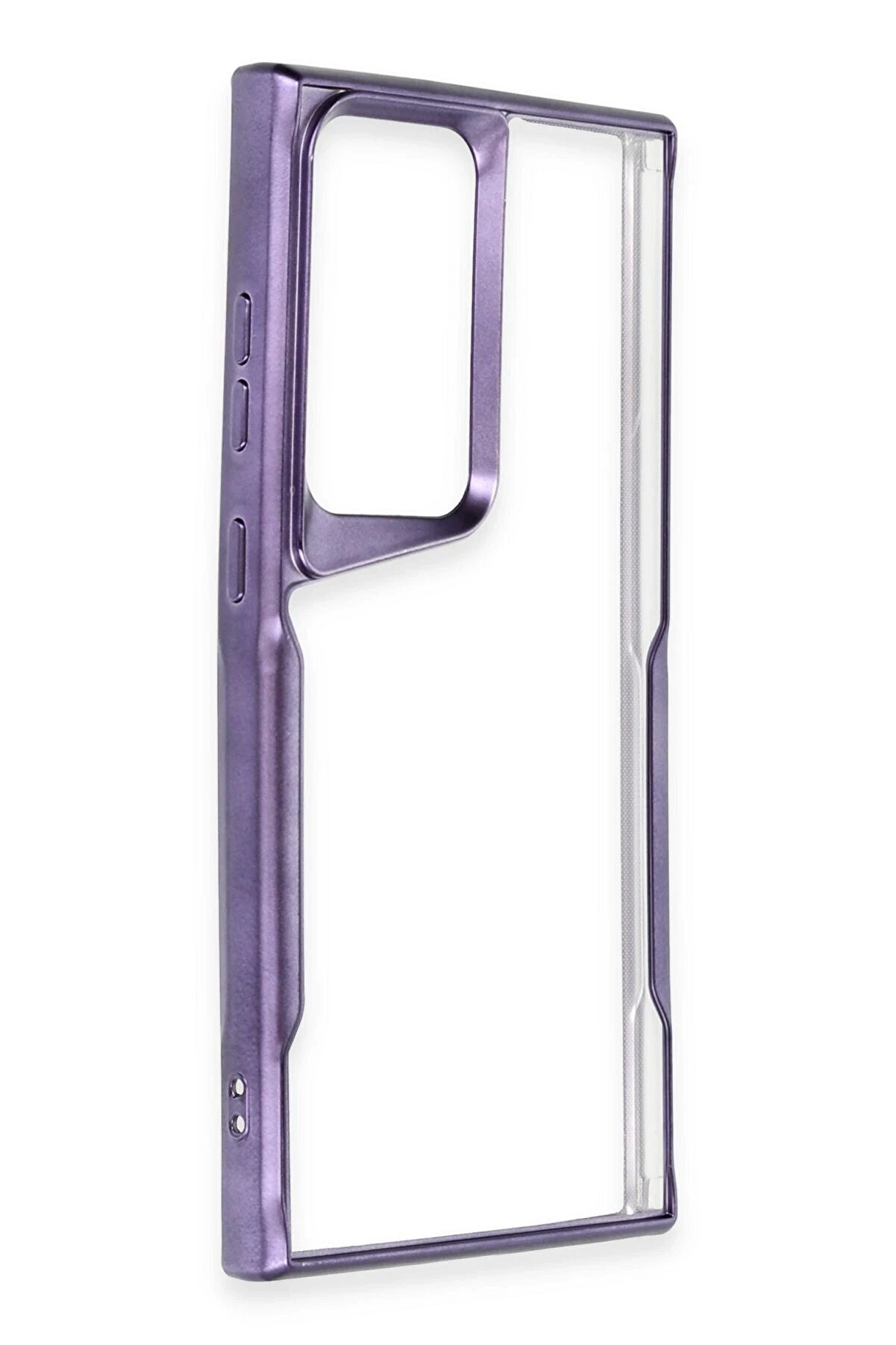 Samsung Galaxy S23 Ultra Kılıf Boyi̇ Si̇li̇kon Kapak - Deri̇n Mor - Dropx4543-9424