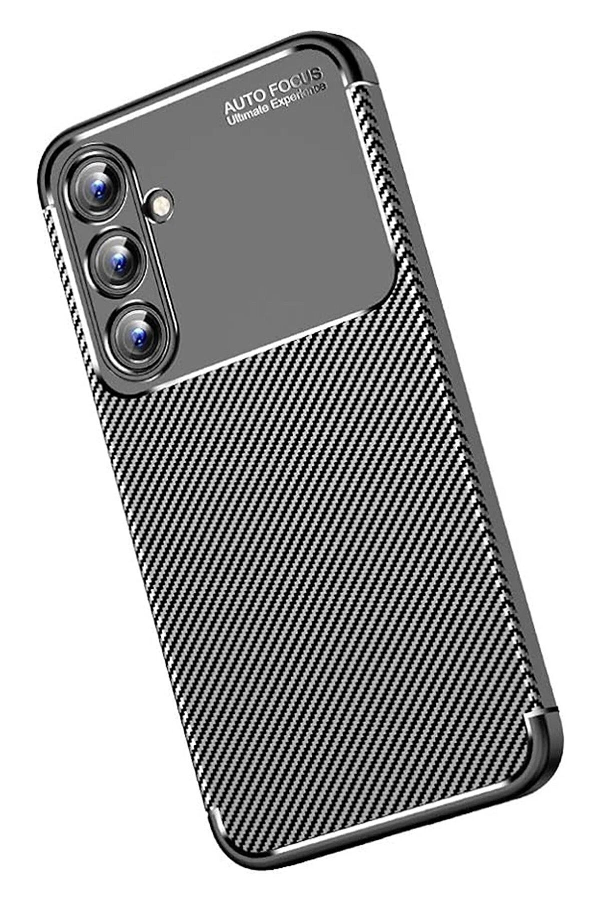 Samsung Galaxy A15 4G Kılıf Auto Focus Karbon Kapak - Si̇yah - Dropx5938-2186