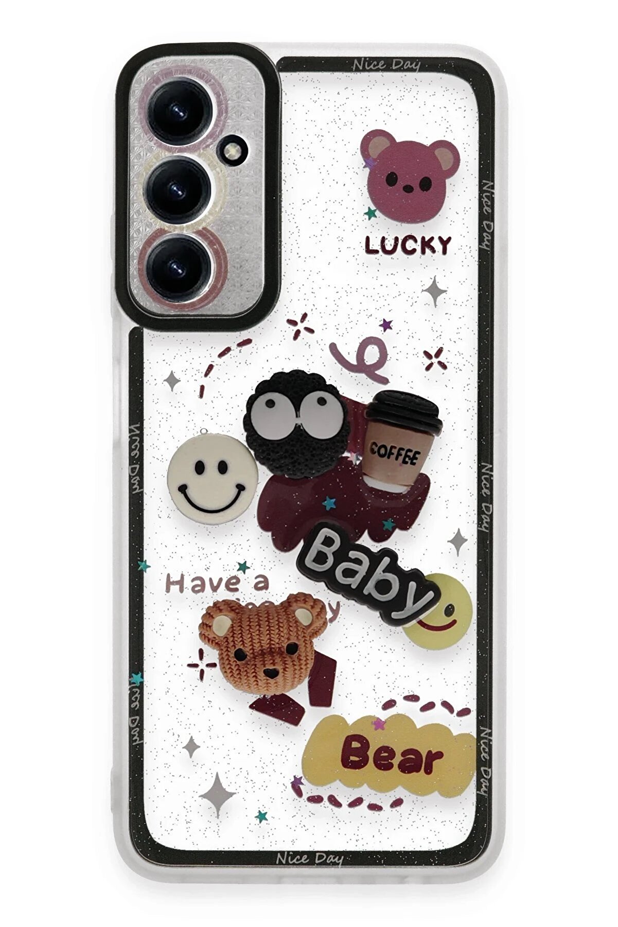 CepteToptan Samsung Galaxy A25 5G Kılıf Sweet Desenli Silikon Kapak - Sarı - DROPX3837-4494