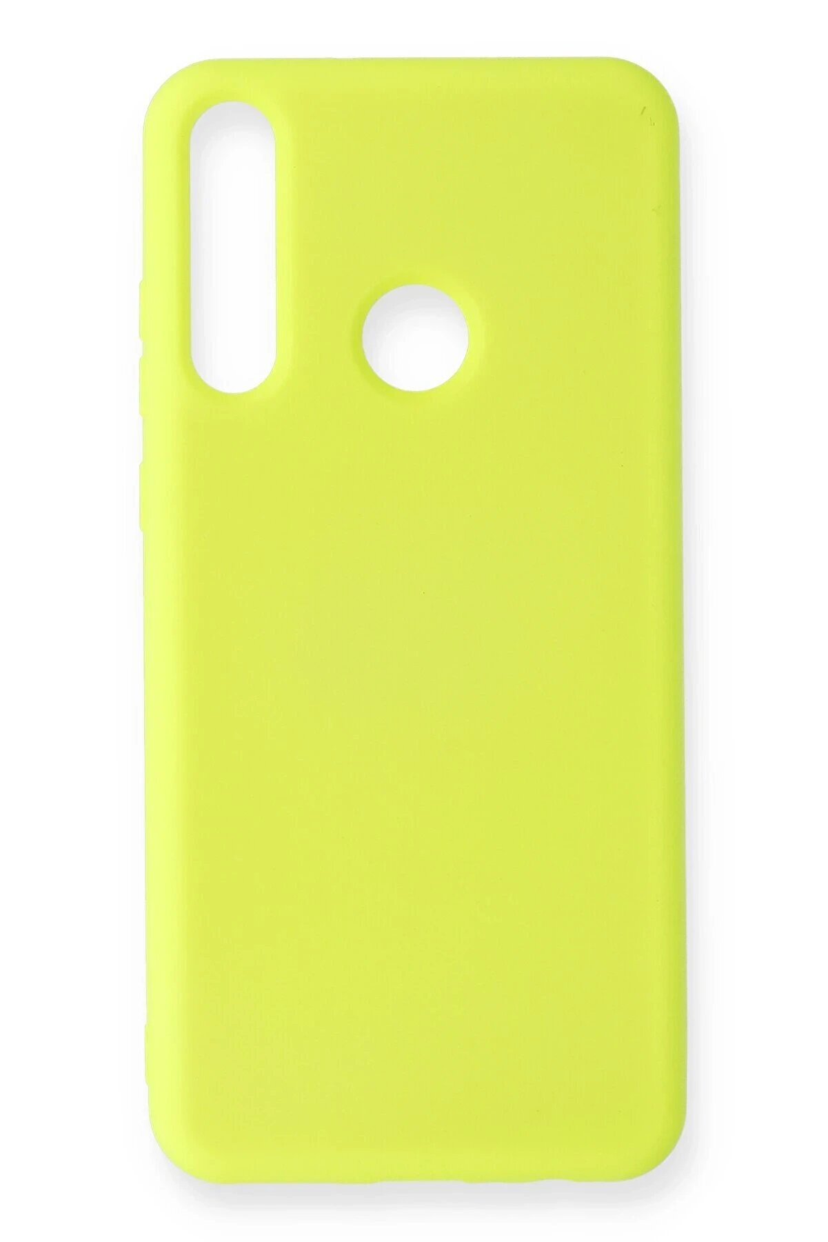 CepteToptan Huawei Y6P Kılıf Nano i&ccedil;i Kadife Silikon - Sarı - DROPX9907-8963