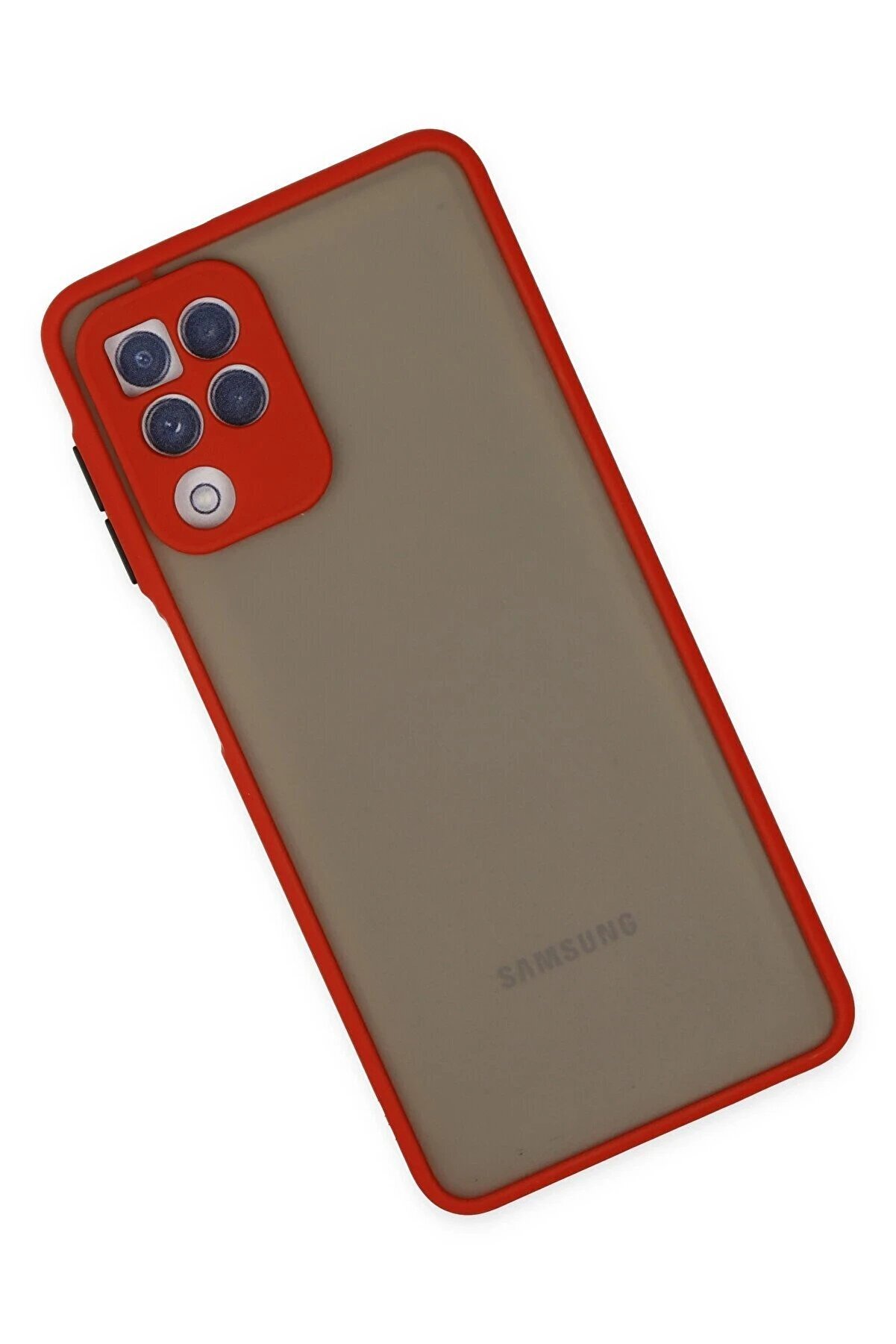 Samsung Galaxy A22 Kılıf Montreal Si̇li̇kon Kapak - Kırmızı - Dropx3719-4114