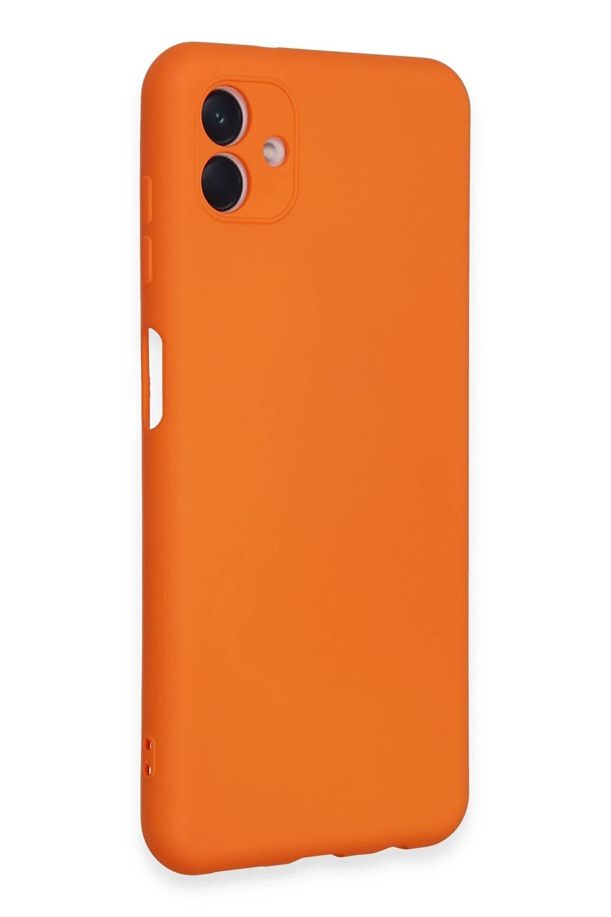 Samsung Galaxy A04E Kılıf Nano İçi̇ Kadi̇fe Si̇li̇kon - Turuncu - Dropx8729-4967