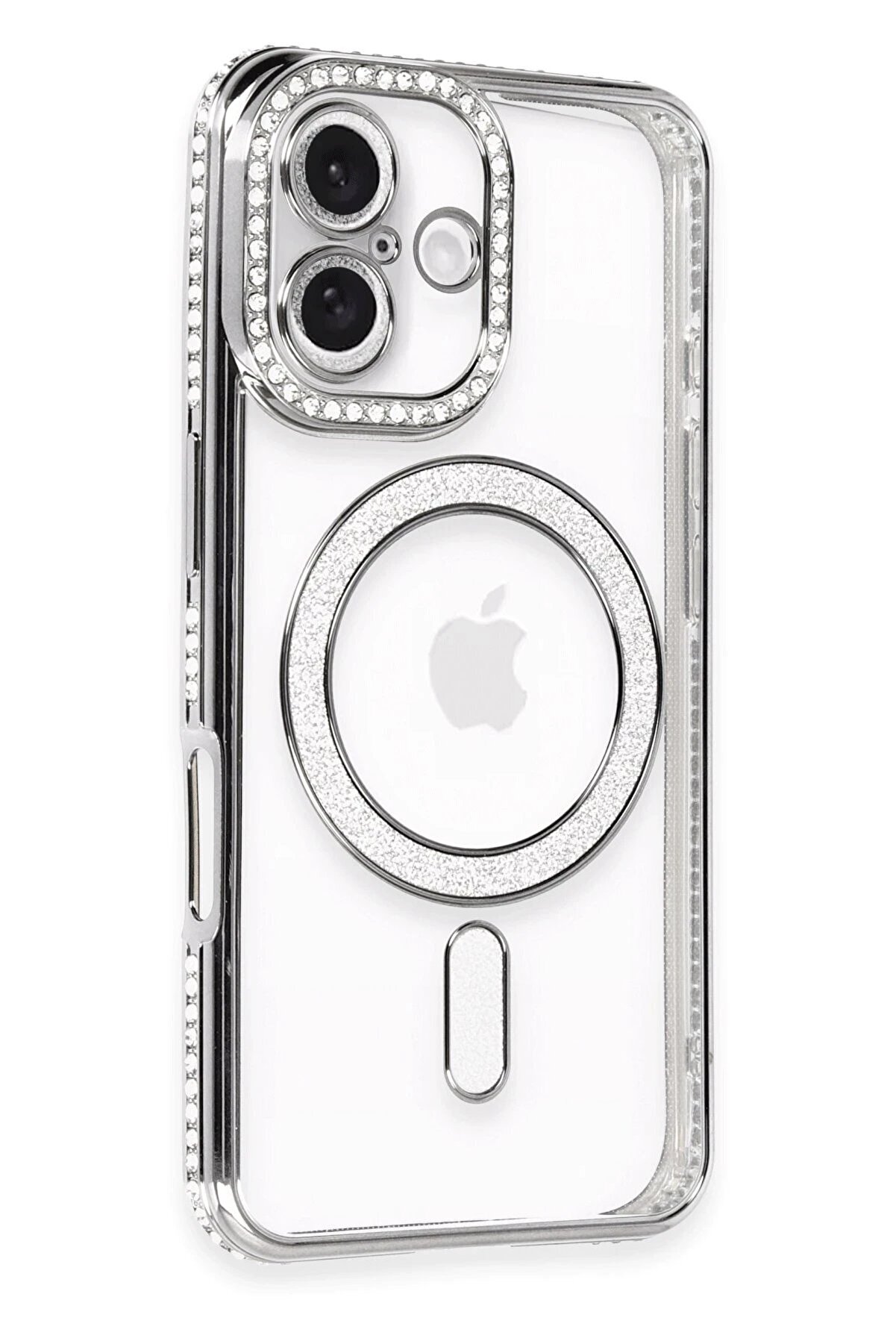 İphone 16 Plus Kılıf Joke Si̇mli̇ Magneti̇csafe Kılıf - Gri̇ - Dropx1281-7165