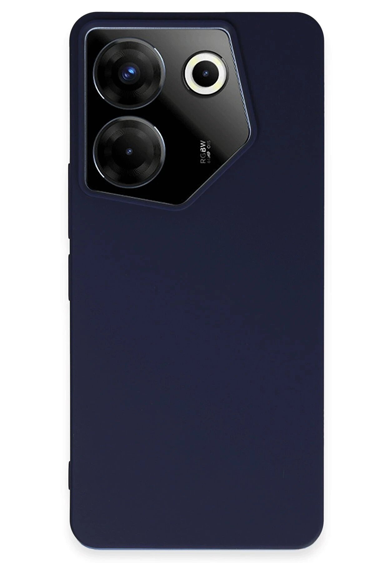 CepteToptan Tecno Camon 20 Pro 5G Kılıf First Silikon - Lacivert - DROPX6521-9744