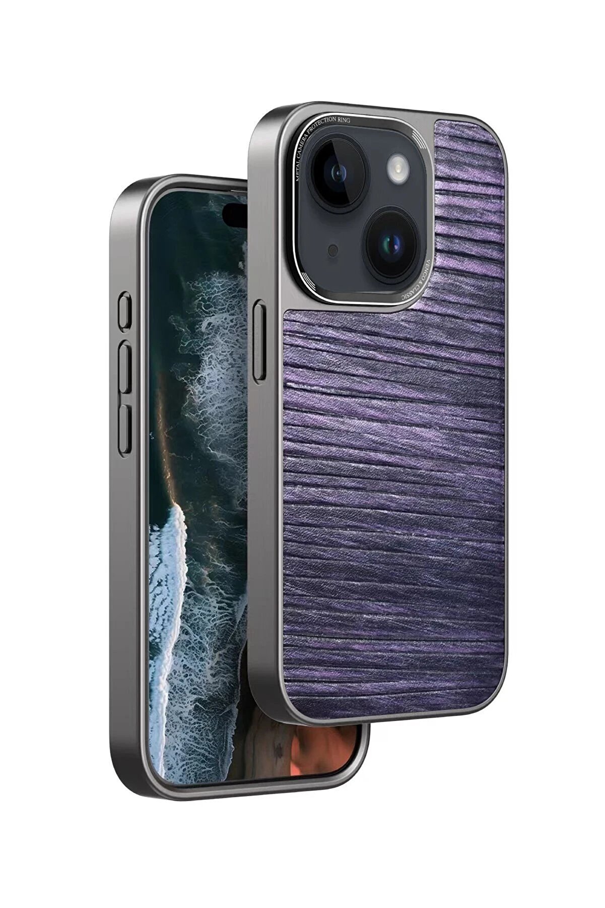 CepteToptan iPhone 15 Wave Kapak - Derin Mor - DROPX4389-1801