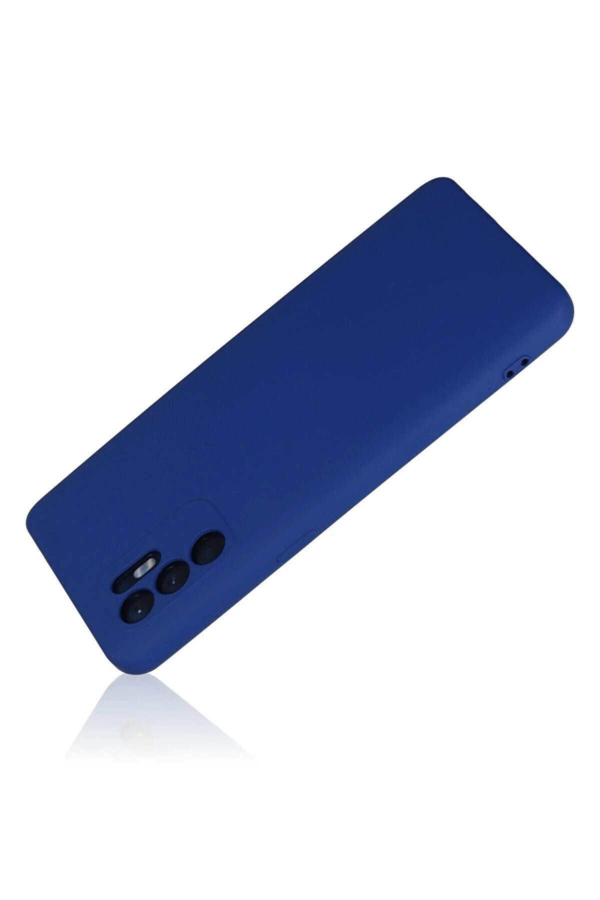 Oppo Reno 6 Kılıf Nano İçi̇ Kadi̇fe Si̇li̇kon - Mavi̇ - Dropx9661-5997