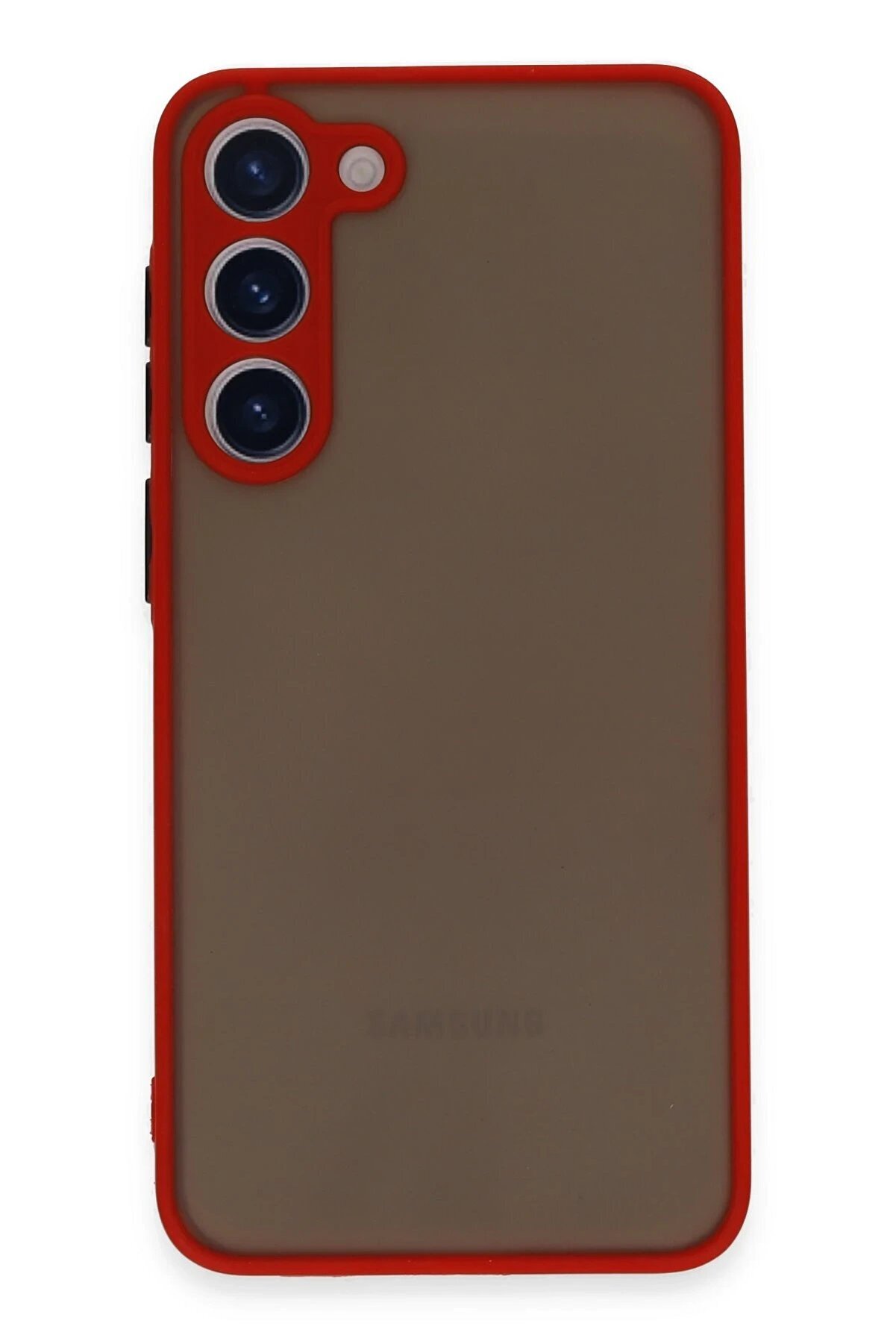 CepteToptan Samsung Galaxy S23 Plus Kılıf Montreal Silikon Kapak - Kırmızı - DROPX3223-3676