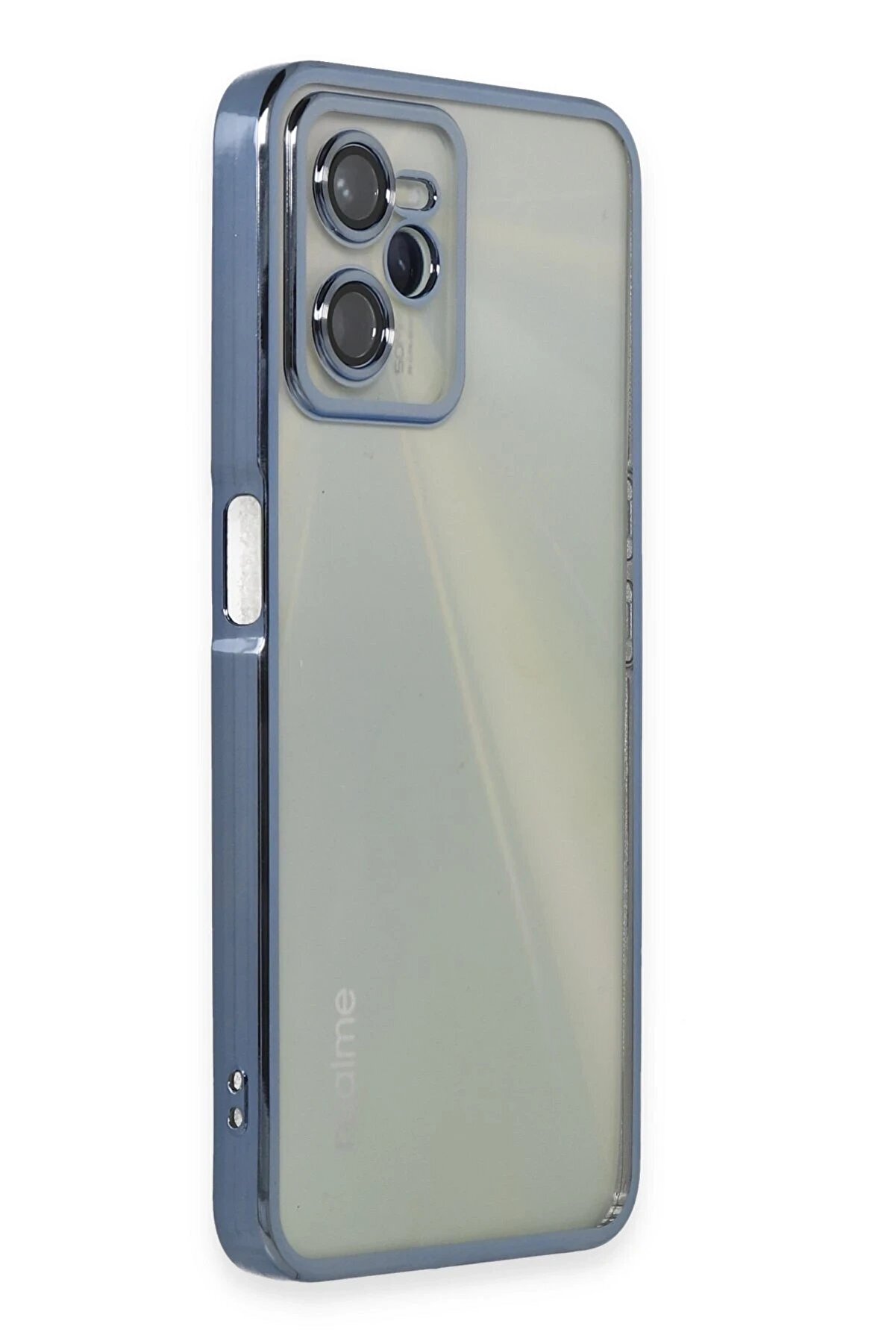 Realme C35 Kılıf Lensli̇ Si̇li̇kon - Açık Mavi̇