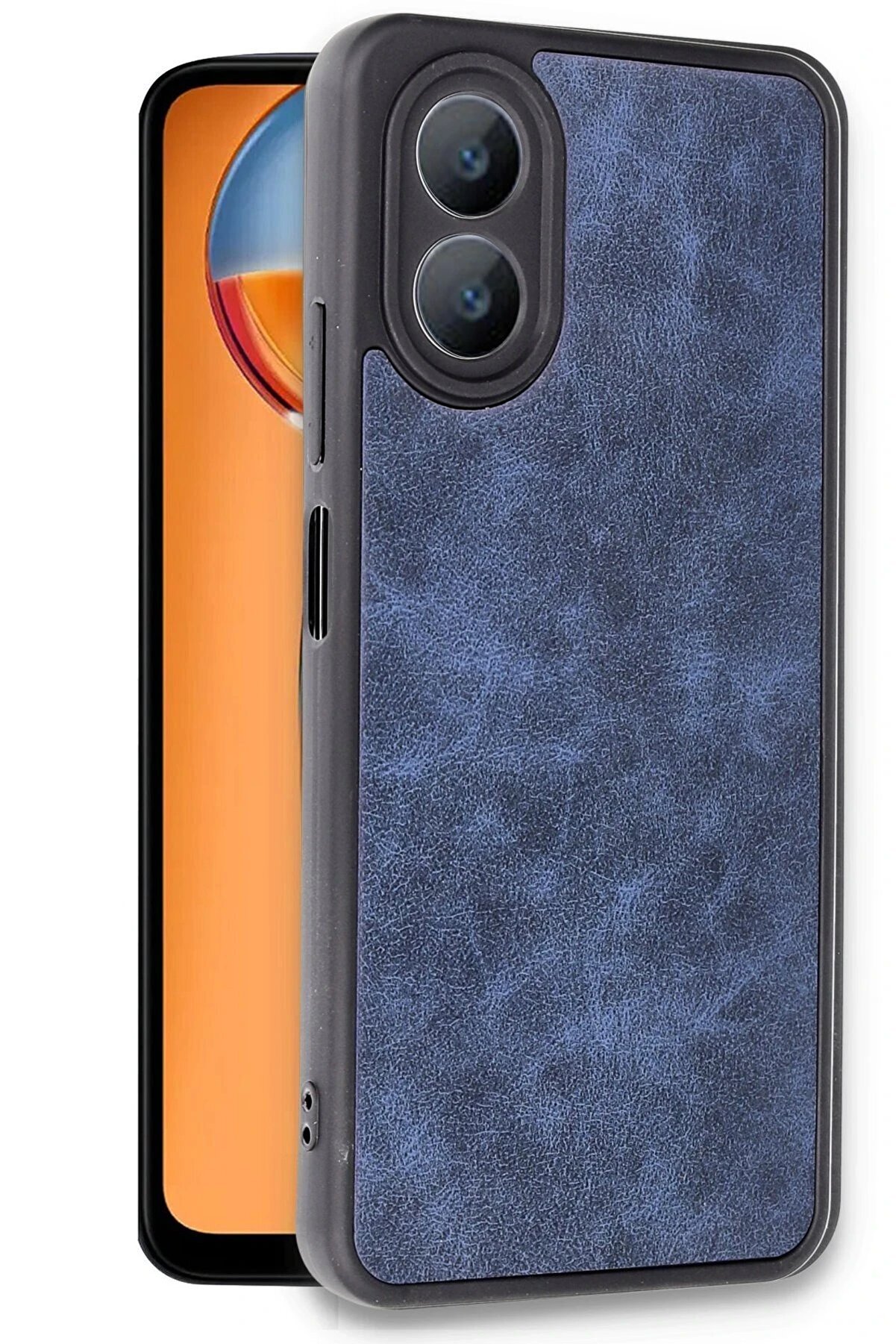 Oppo A38 Kılıf Aras Deri̇ Kapak - Laci̇vert - Dropx3322-7814