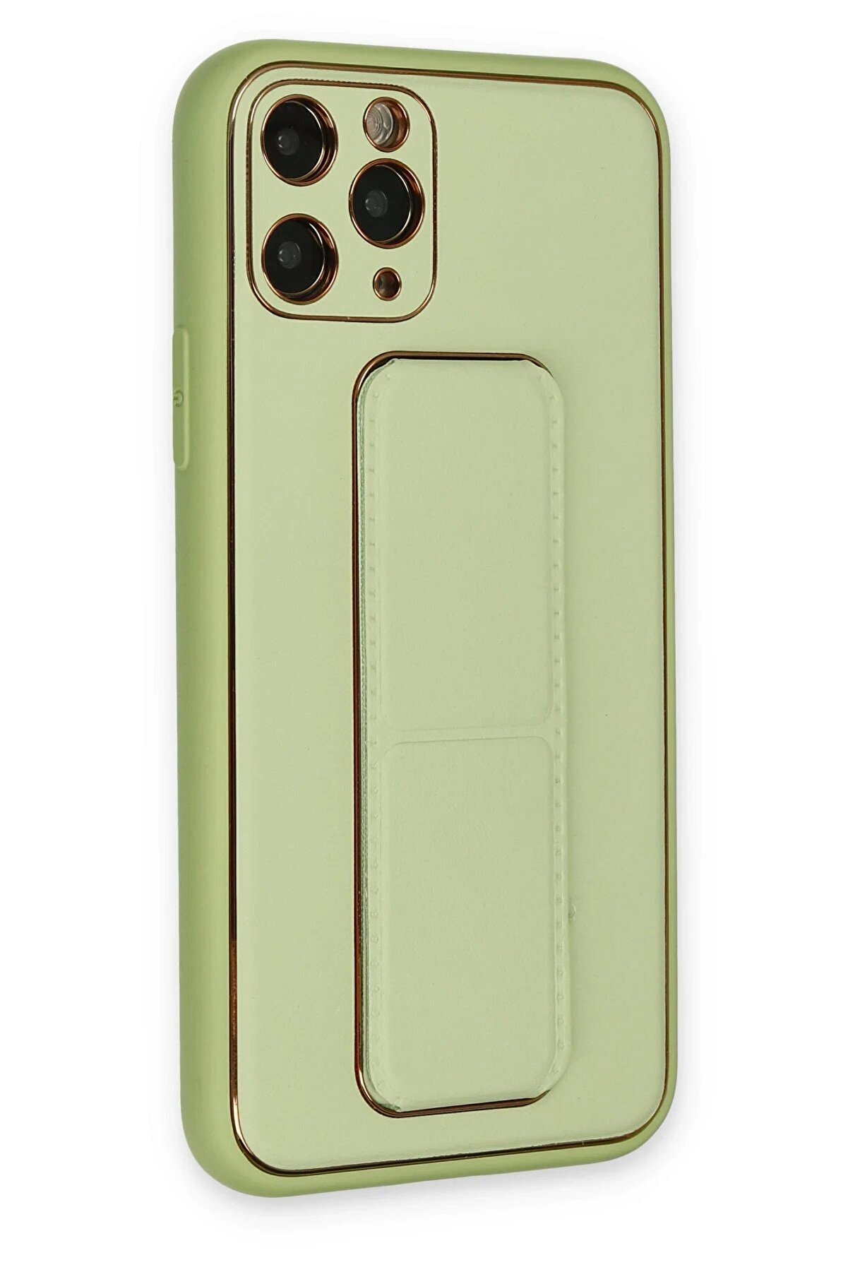 İphone 11 Pro Max Kılıf Coco Deri̇ Standlı Kapak - Su Yeşi̇li̇ - Dropx7683-5694