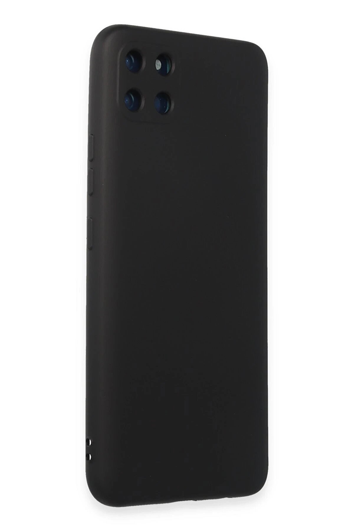 Realme C11 Kılıf Nano Uyumlu İ&ccedil;i̇ Kadi̇fe Si̇li̇kon - Si̇yah - Dropx9116-1078