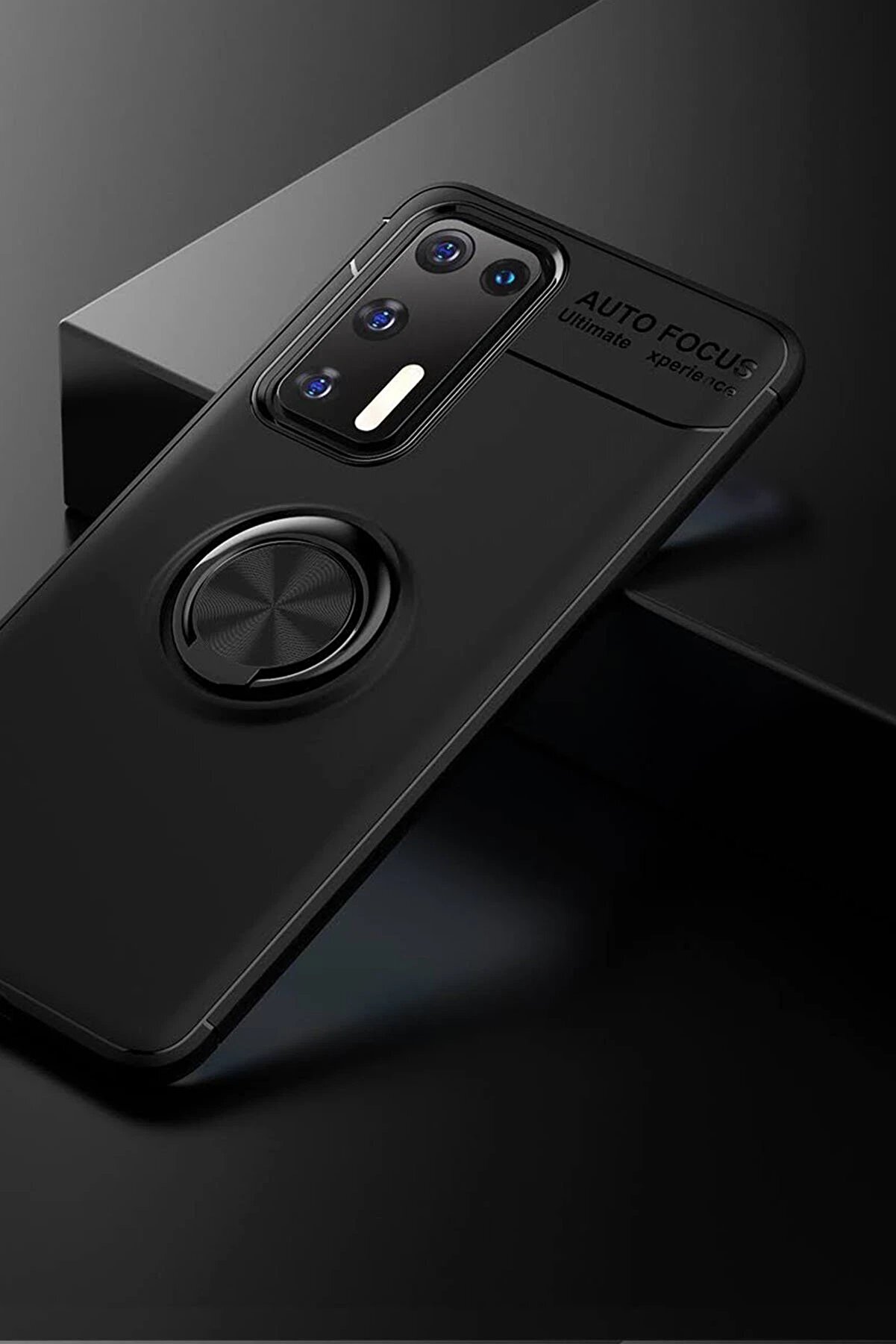 Huawei̇ P40 Kılıf Range Yüzüklü Si̇li̇kon - Si̇yah - Dropx9155-7538