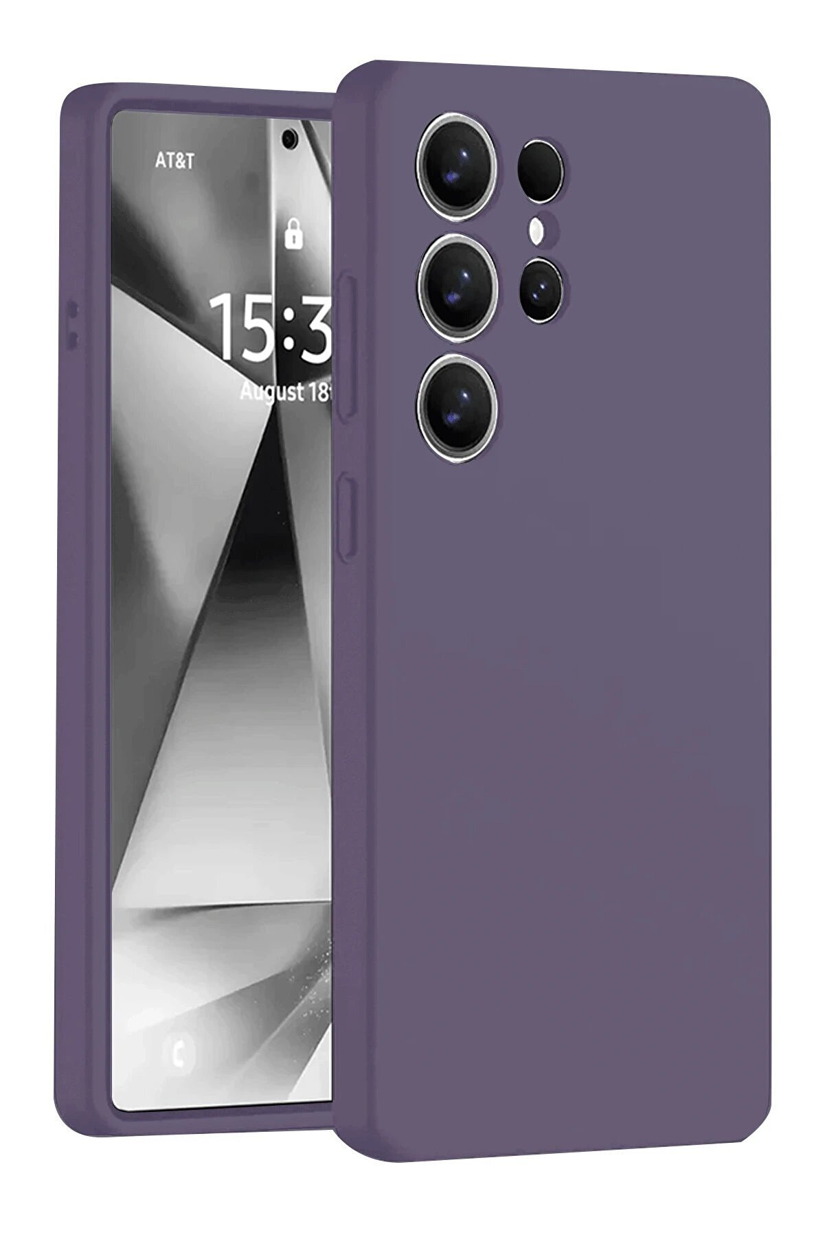 CepteToptan Samsung Galaxy S25 Ultra Kılıf Nano i&ccedil;i Kadife Silikon - Mor - DROPX3861-4217