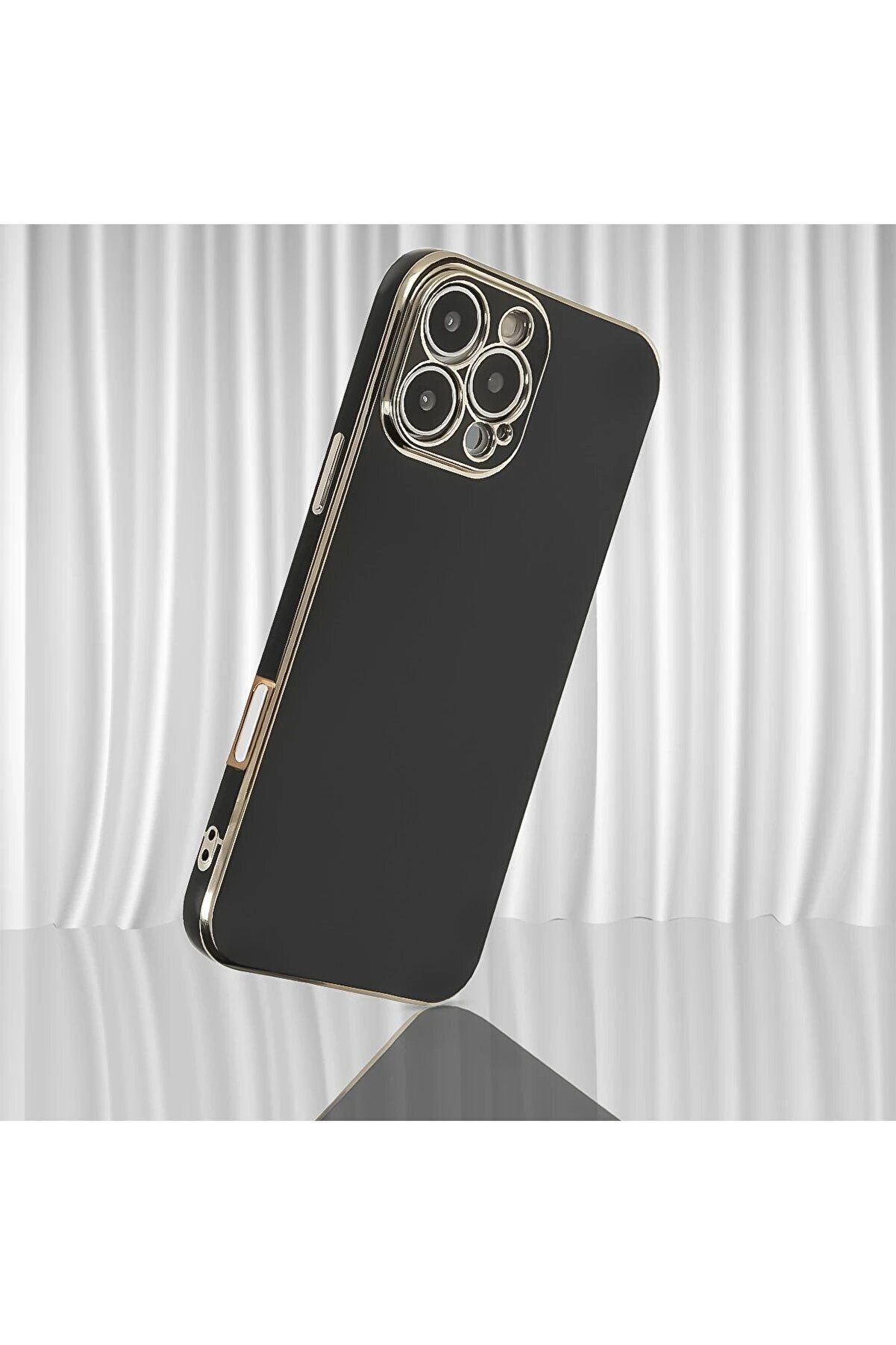 İphone 16 Pro Max Kılıf Volet Si̇li̇kon - Si̇yah - Dropx1588-3439