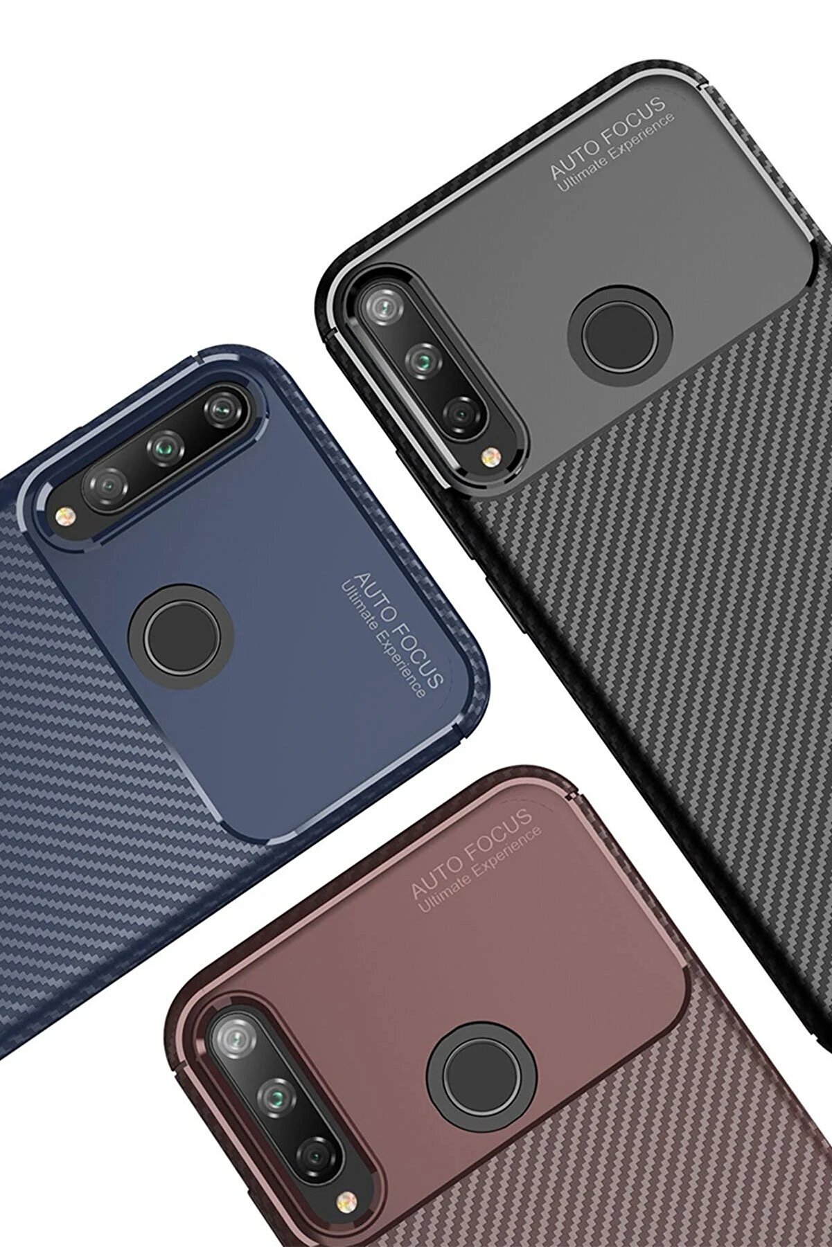 Huawei̇ P40 Li̇te E Kılıf Auto Focus Karbon Kapak - Si̇yah - Dropx6480-1505