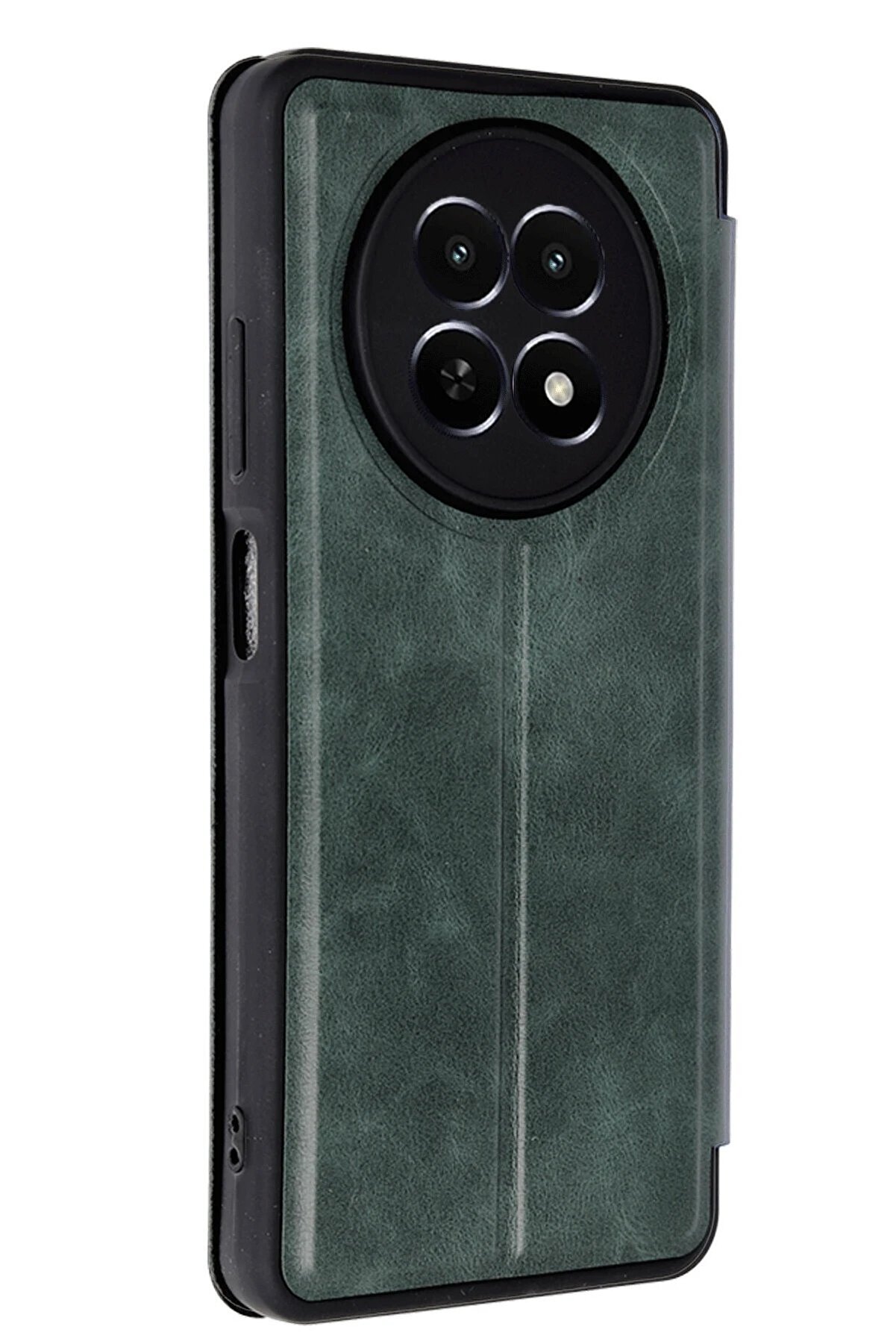 CepteToptan Realme 12 5G Kılıf Flip Cover - Koyu Yeşil - DROPX6070-9026