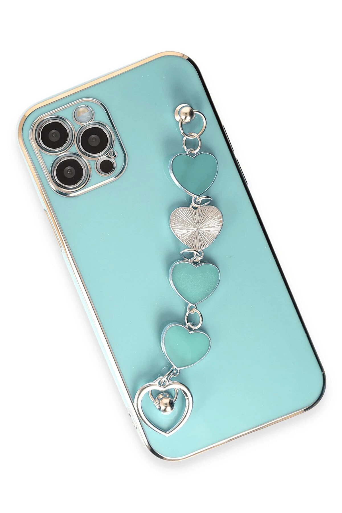 İphone 12 Pro Max Kılıf Esi̇la Si̇li̇kon - Su Yeşi̇li̇ - Dropx6985-5993