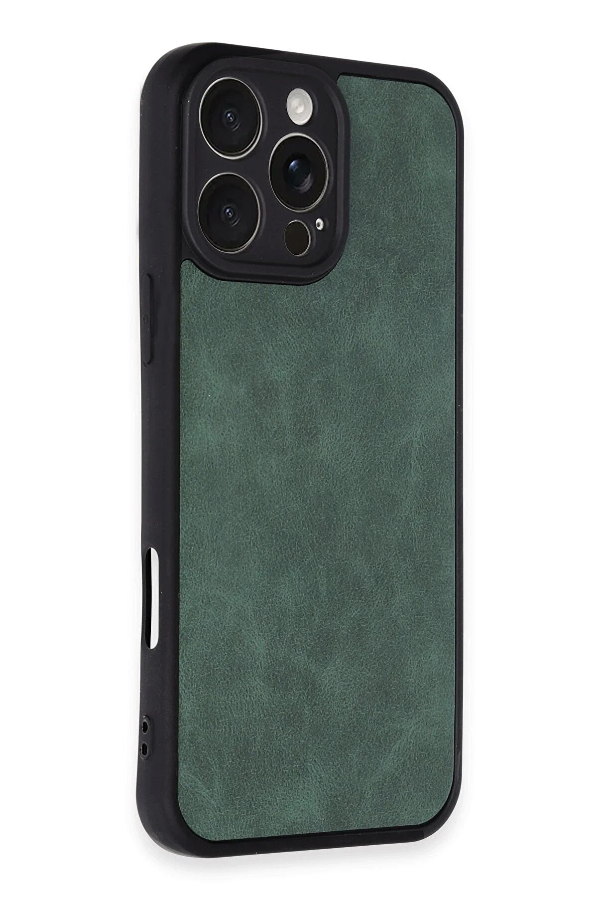 İphone 16 Pro Kılıf Aras Deri̇ Kapak - Koyu Yeşi̇l - Dropx4497-2936