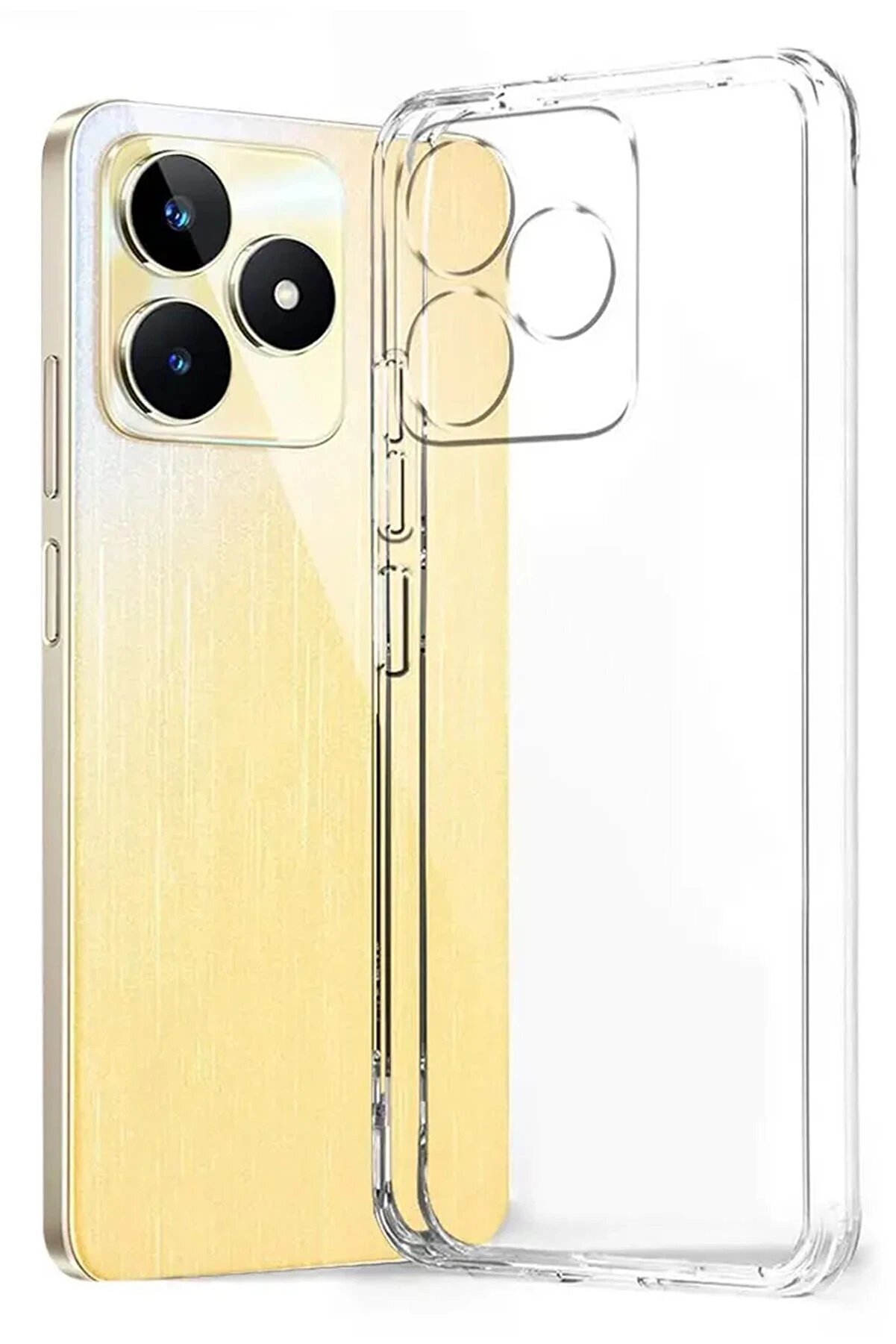 CepteToptan Realme Note 50 4G Kılıf L&uuml;x Şeffaf Silikon - DROPX4892-3686