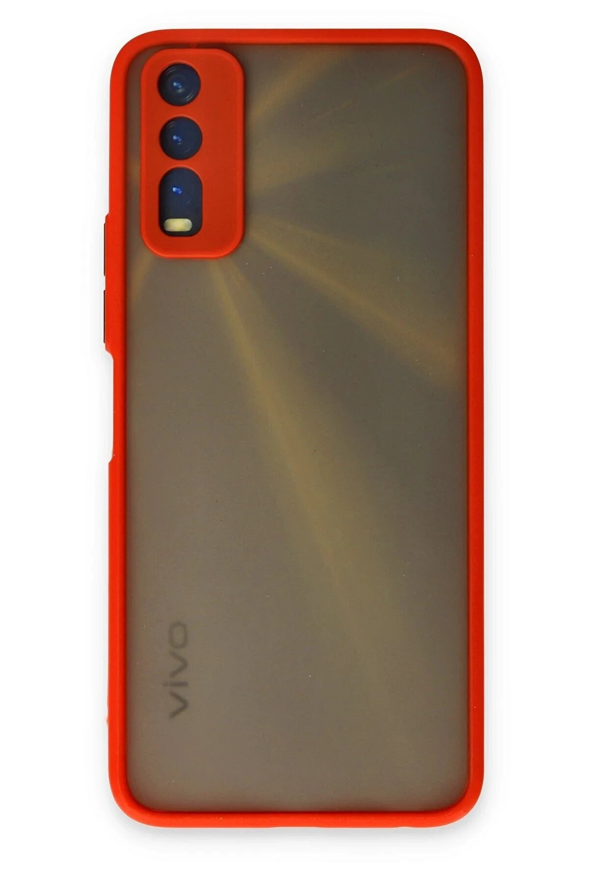 CepteToptan Vivo Y11S Kılıf Montreal Silikon Kapak - Kırmızı - DROPX4329-5421