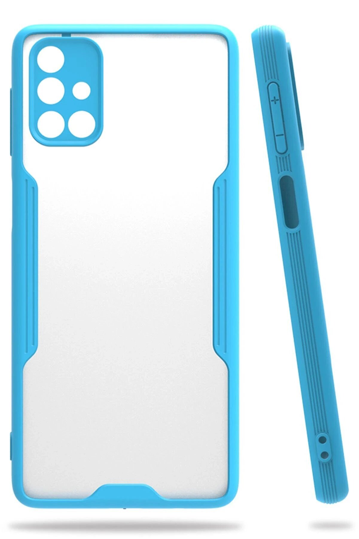 CepteToptan Samsung Galaxy M31S Kılıf Platin Silikon - Mavi - DROPX1521-2012