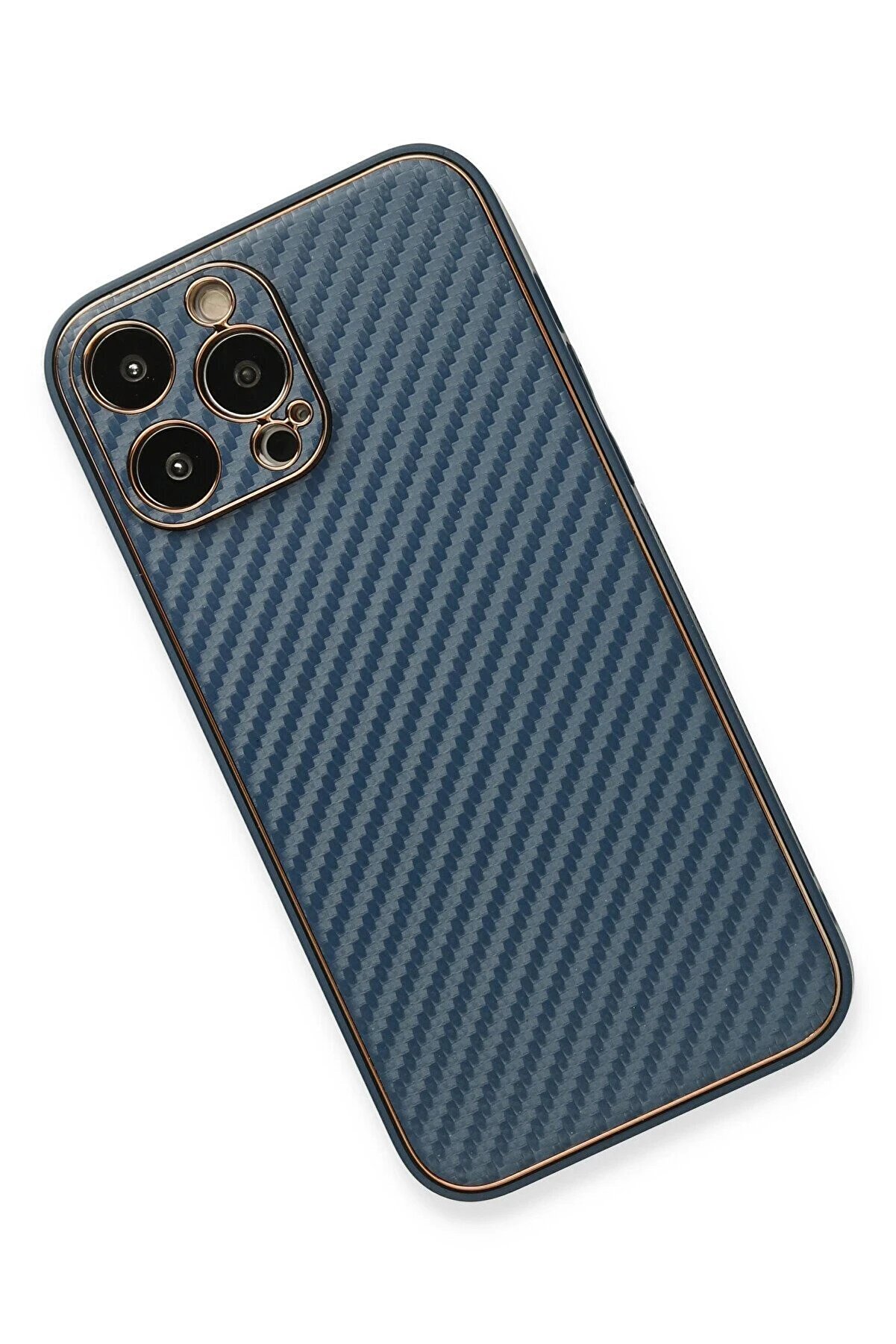 İphone 13 Pro Kılıf Coco Karbon Si̇li̇kon - Mavi̇ - Dropx3055-7449