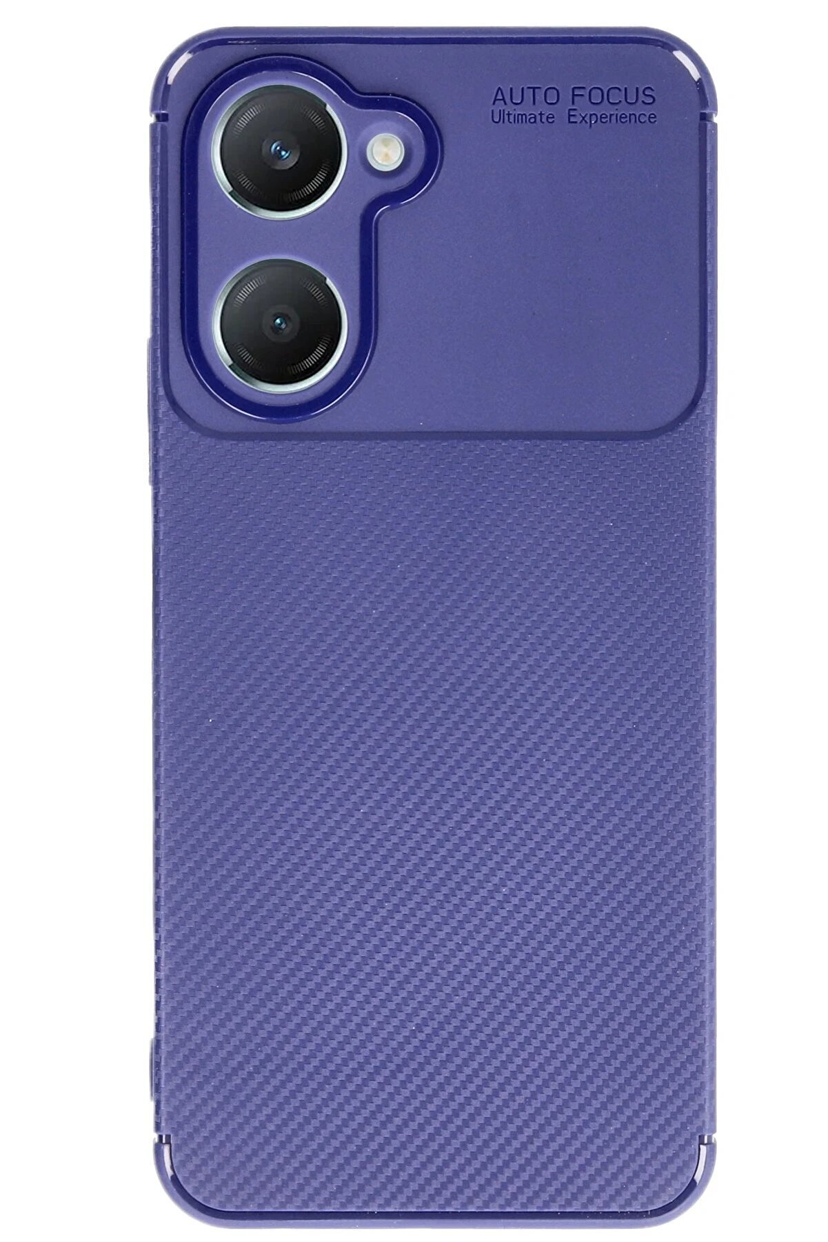 CepteToptan Vivo Y18 Kılıf Auto Focus Karbon Kapak - Lacivert - DROPX9127-8323